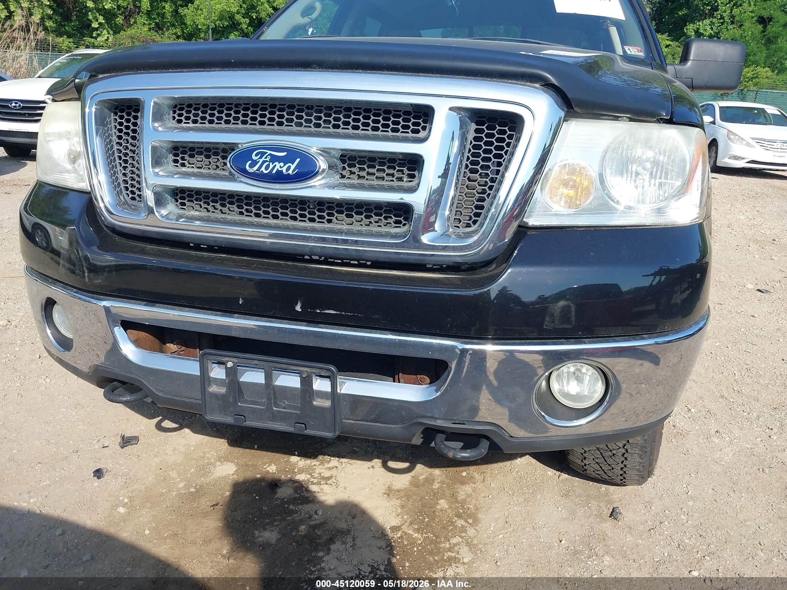 2007 Ford F-150 Fx4/lariat/xlt Black vin: 1FTPW14V97FB40421