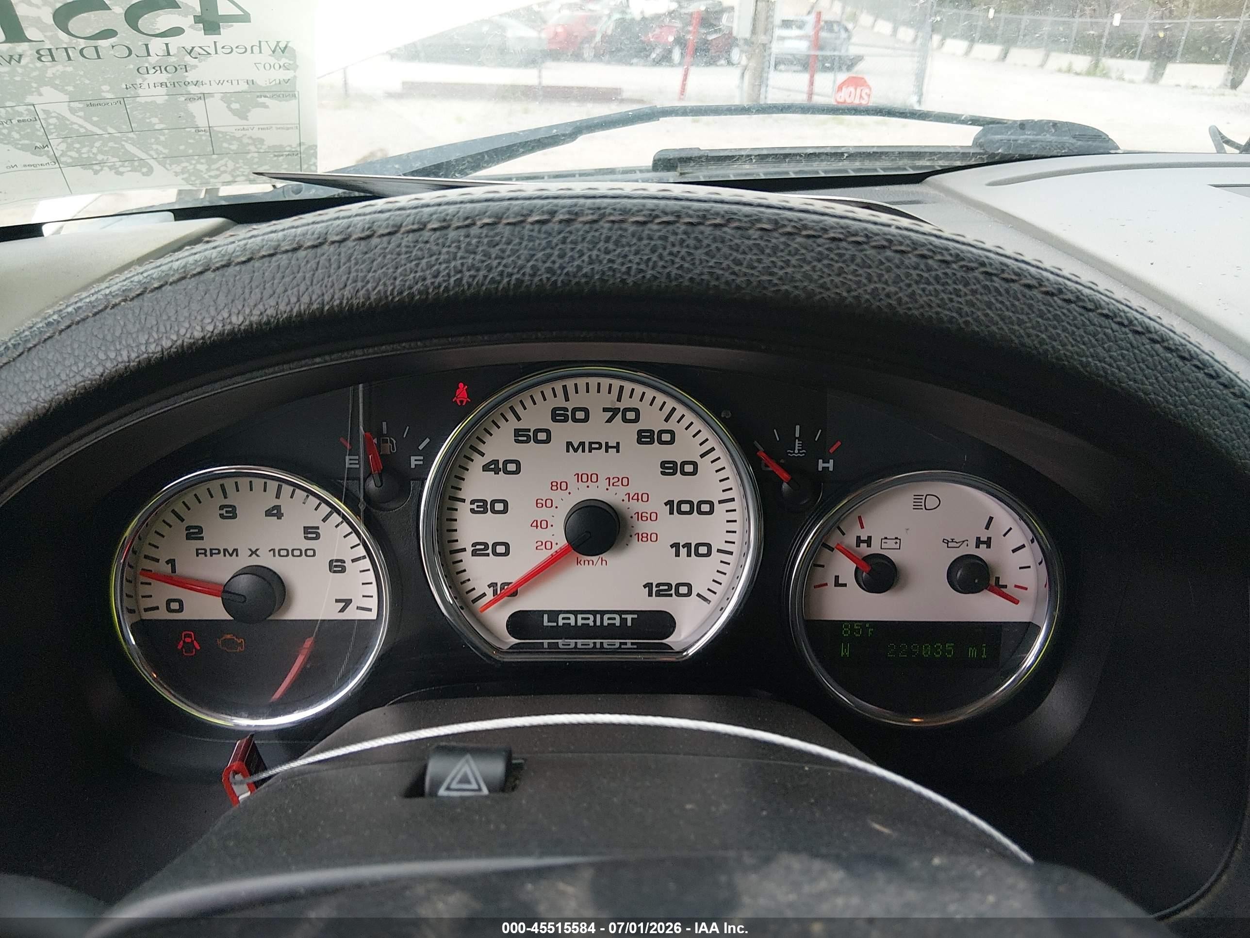 2007 Ford F-150 Fx4/lariat/xlt Белый vin: 1FTPW14V97FB41374