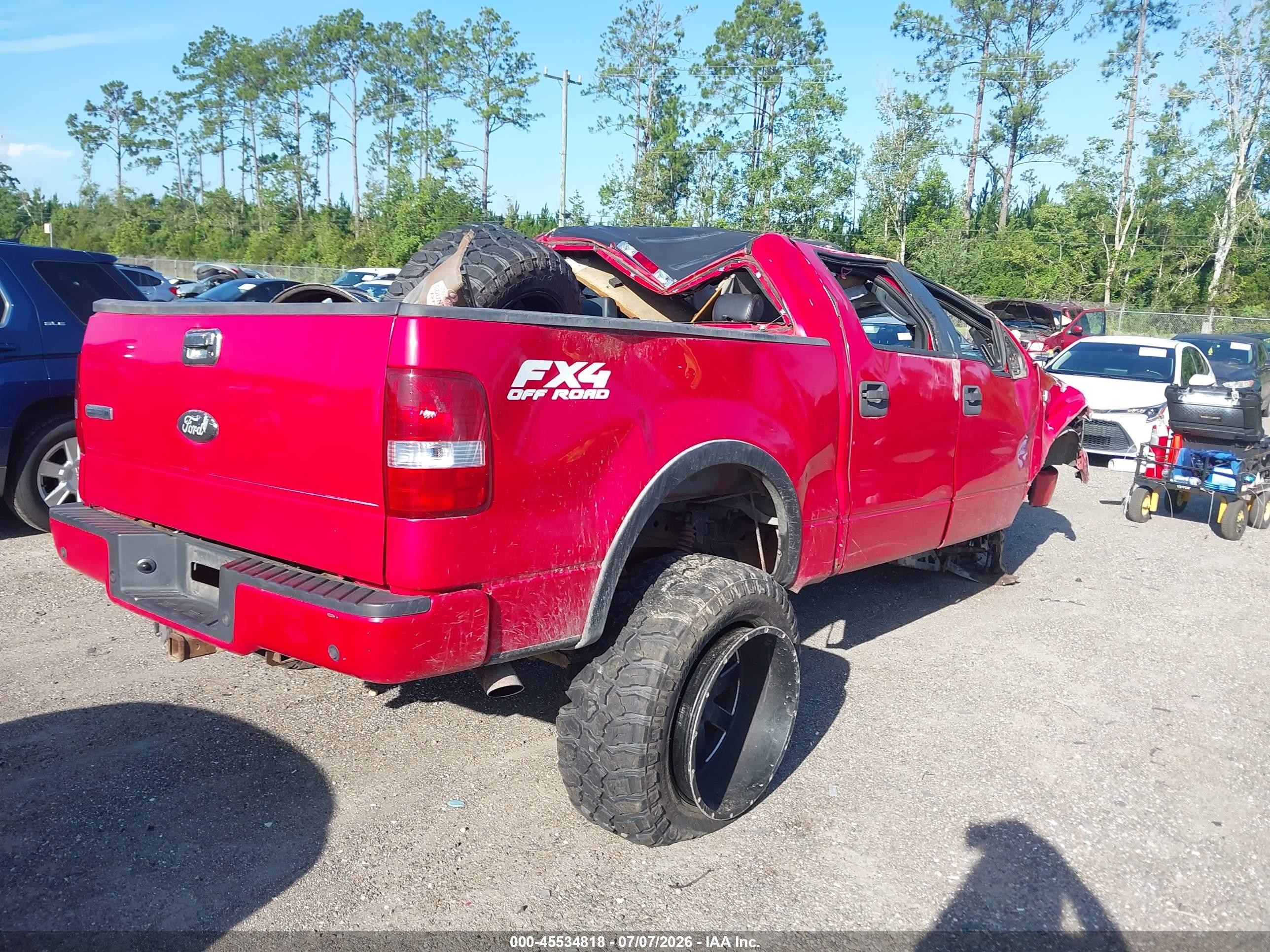2007 Ford F-150 Red vin: 1FTPW14V97KD01258
