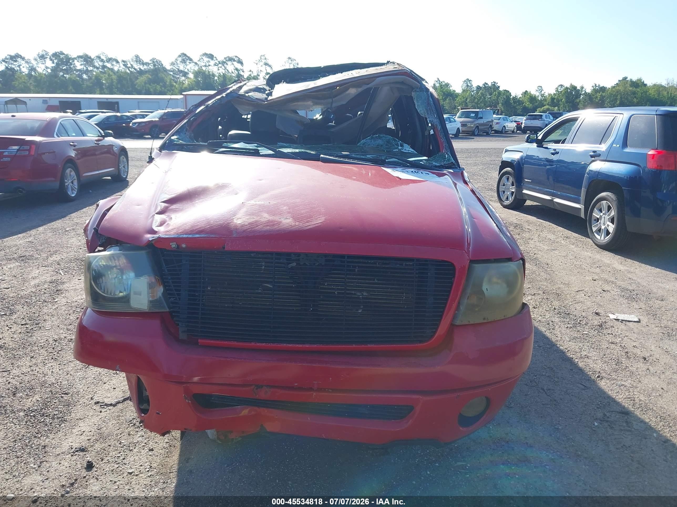 2007 Ford F-150 Red vin: 1FTPW14V97KD01258