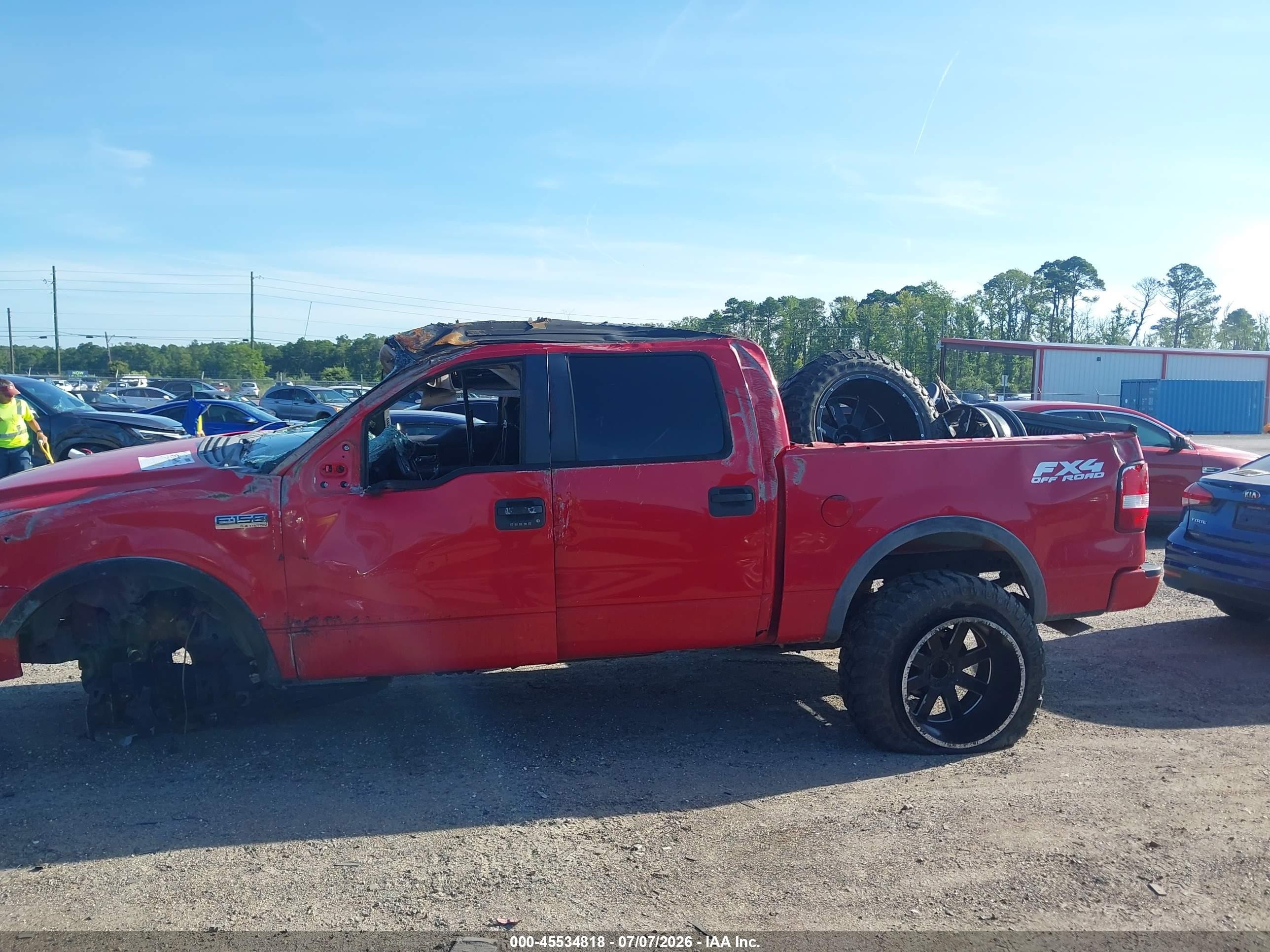2007 Ford F-150 Red vin: 1FTPW14V97KD01258