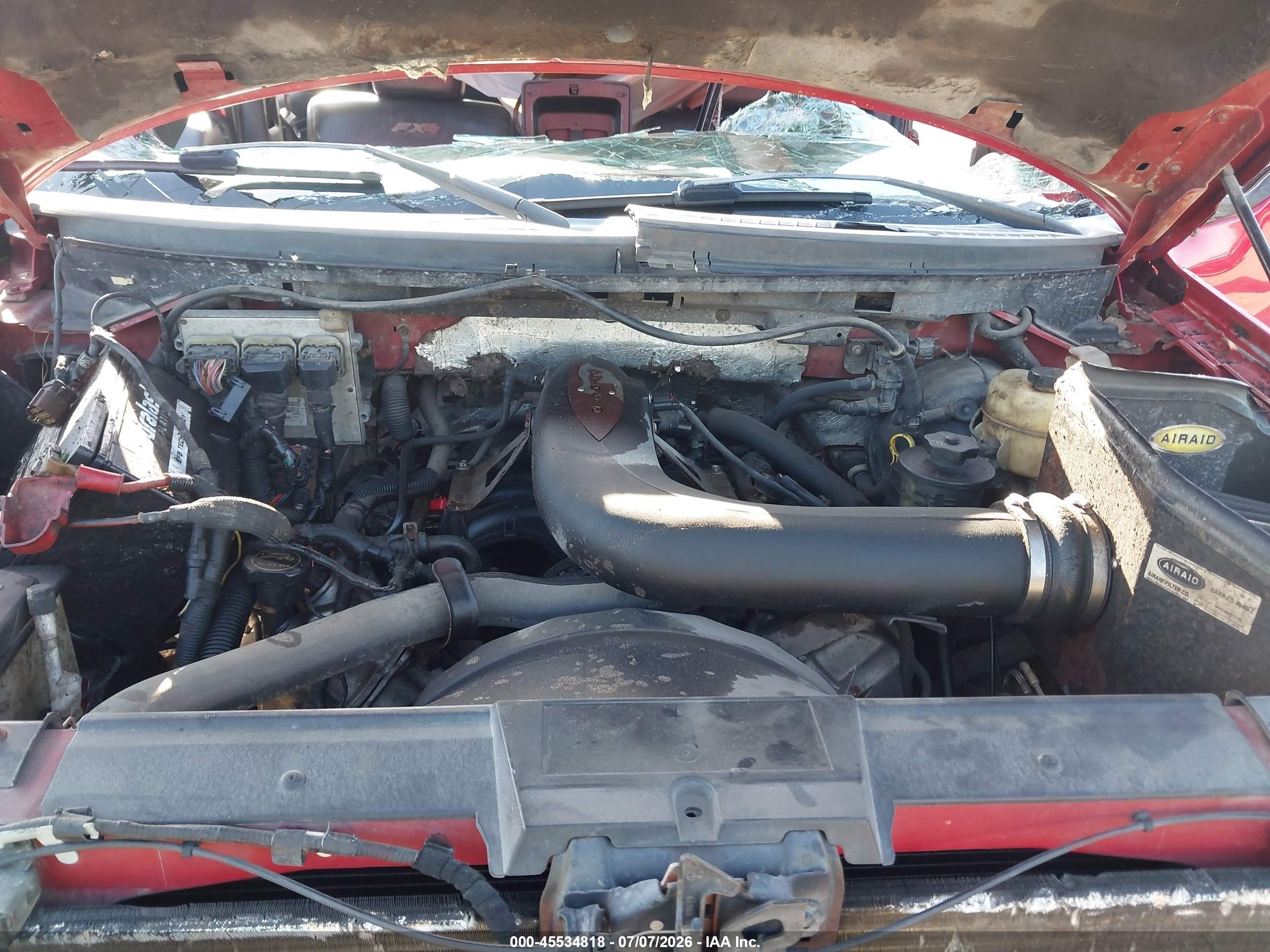 2007 Ford F-150 Red vin: 1FTPW14V97KD01258