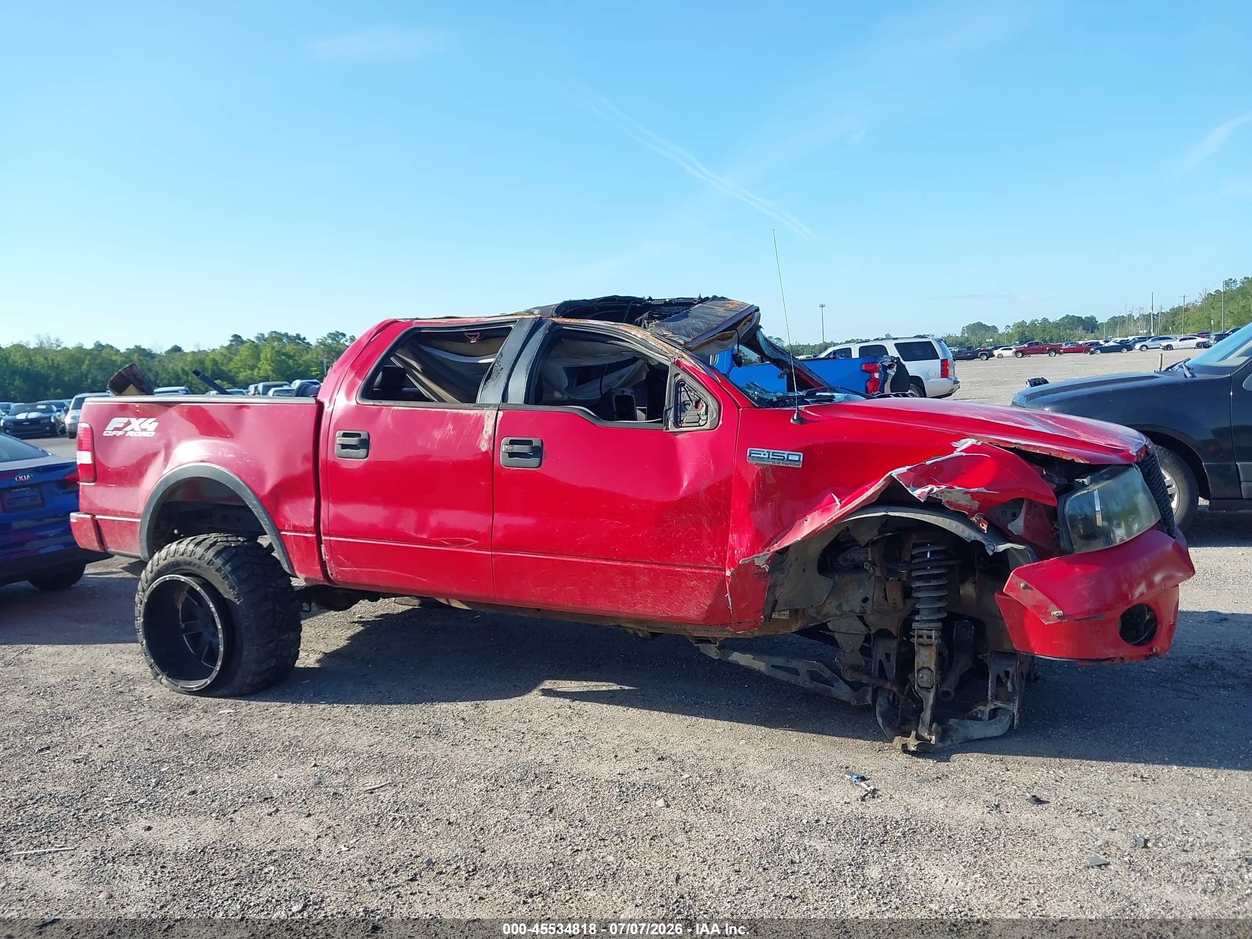2007 Ford F-150 Red vin: 1FTPW14V97KD01258