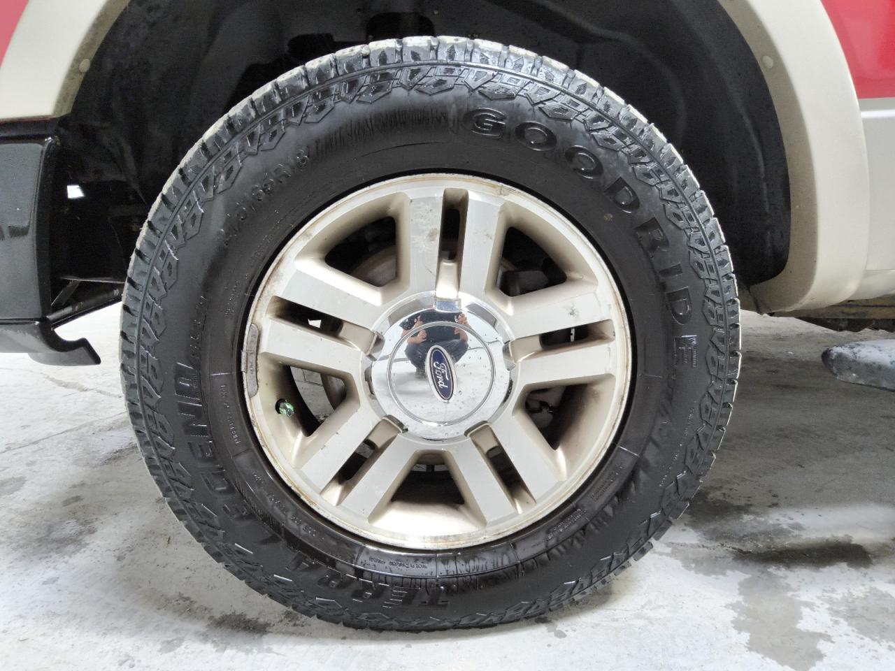 2008 Ford F150 Supercrew Red vin: 1FTPW14V98FB18274 Damage: Left Front Wheel, Curb Rash, 9 To 10 Inches