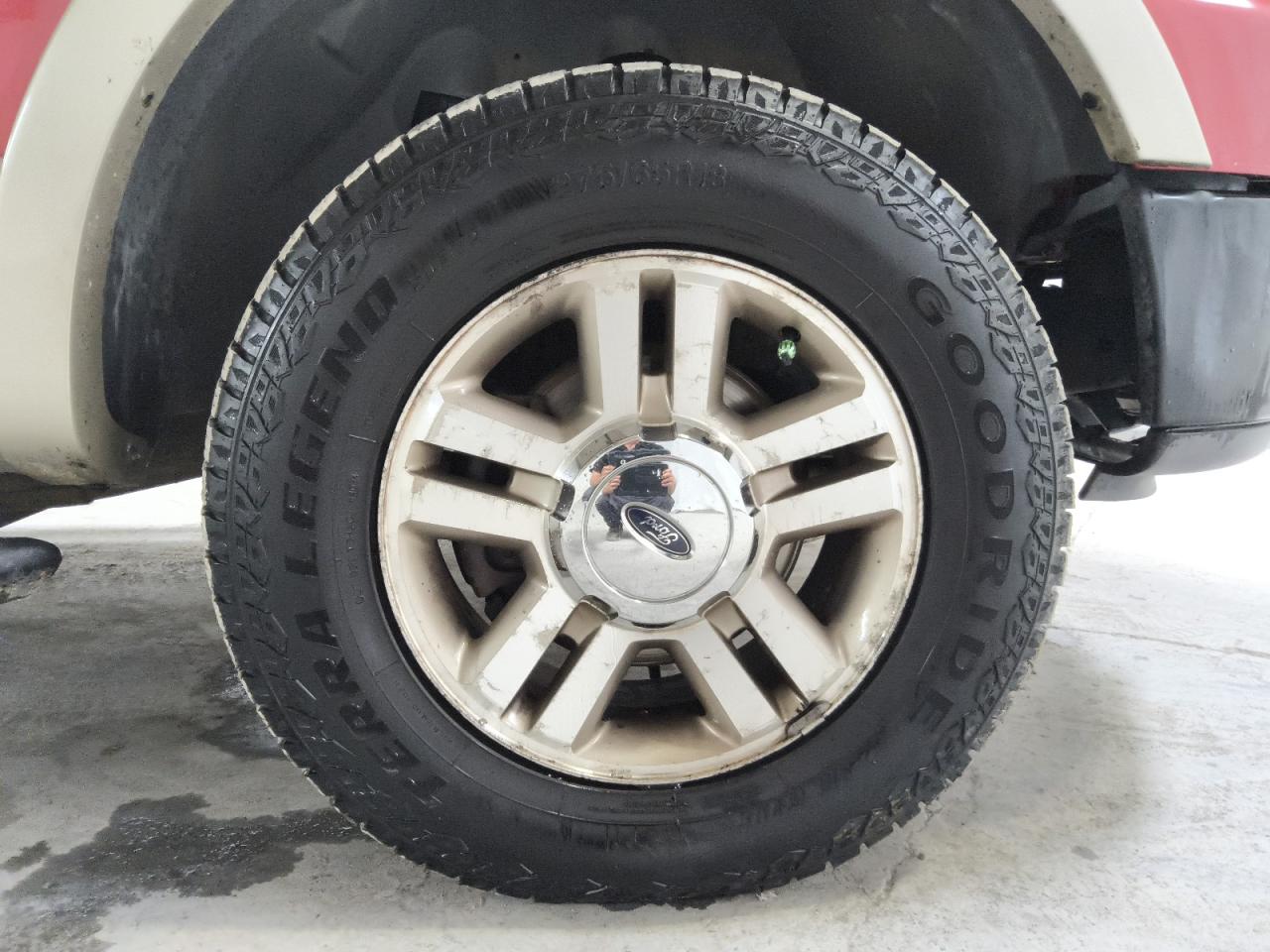 2008 Ford F150 Supercrew Red vin: 1FTPW14V98FB18274 Damage: Right Front Wheel, Curb Rash, > 12 Inches