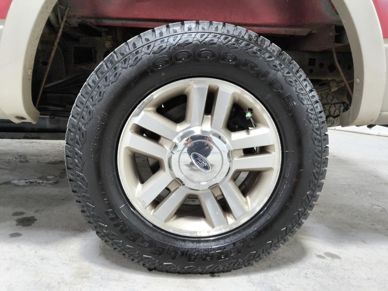 2008 Ford F150 Supercrew Red vin: 1FTPW14V98FB18274 Damage: Left Rear Wheel, Curb Rash, 3 To 4 Inches