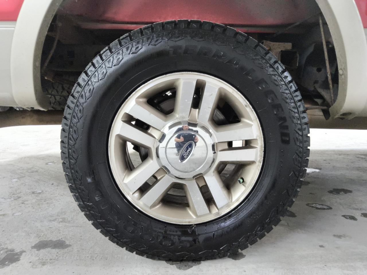 2008 Ford F150 Supercrew Red vin: 1FTPW14V98FB18274 Damage: Right Rear Wheel, Curb Rash, > 12 Inches