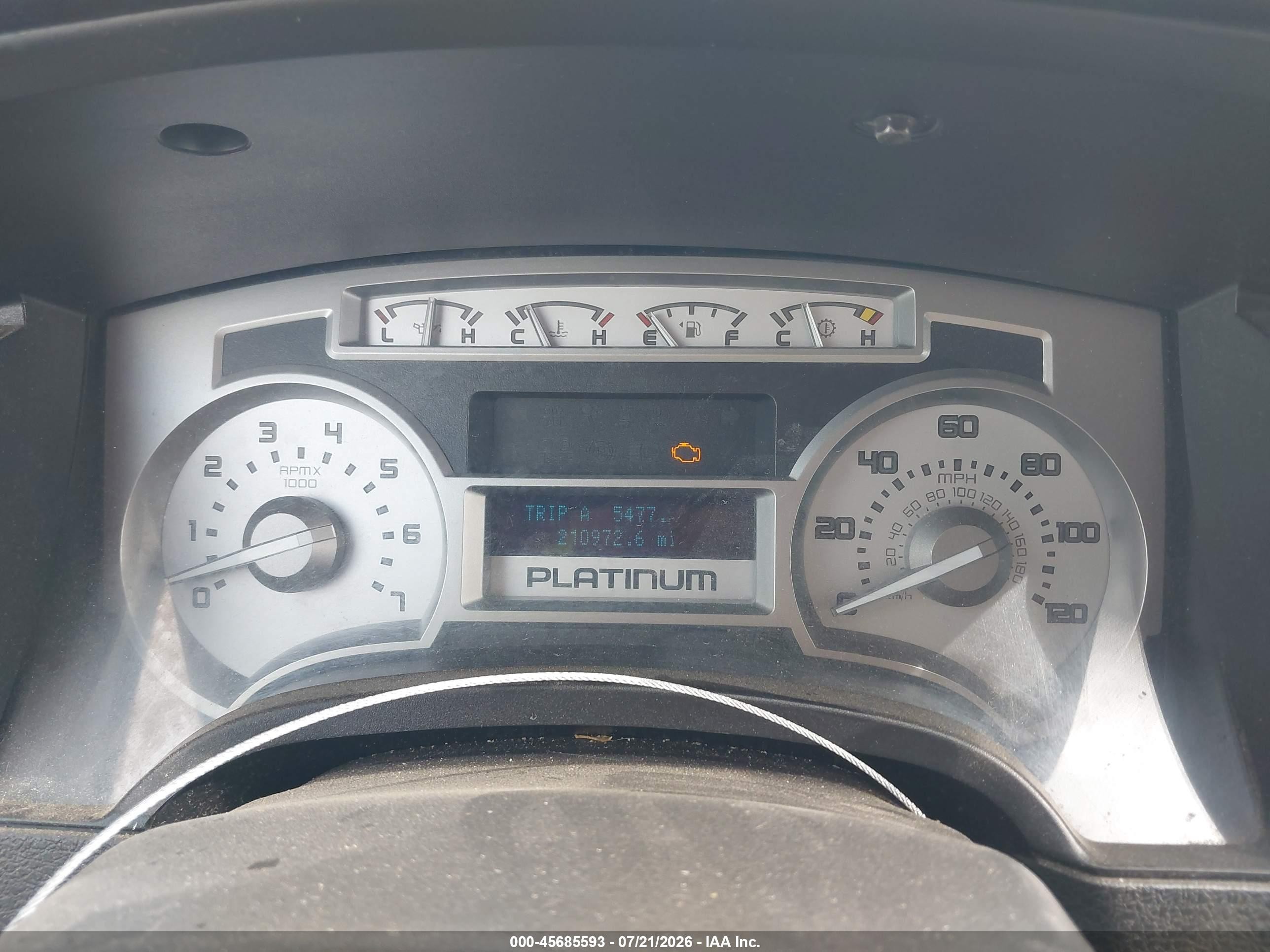 2009 Ford F-150 Platinum Cream vin: 1FTPW14V99FA60653