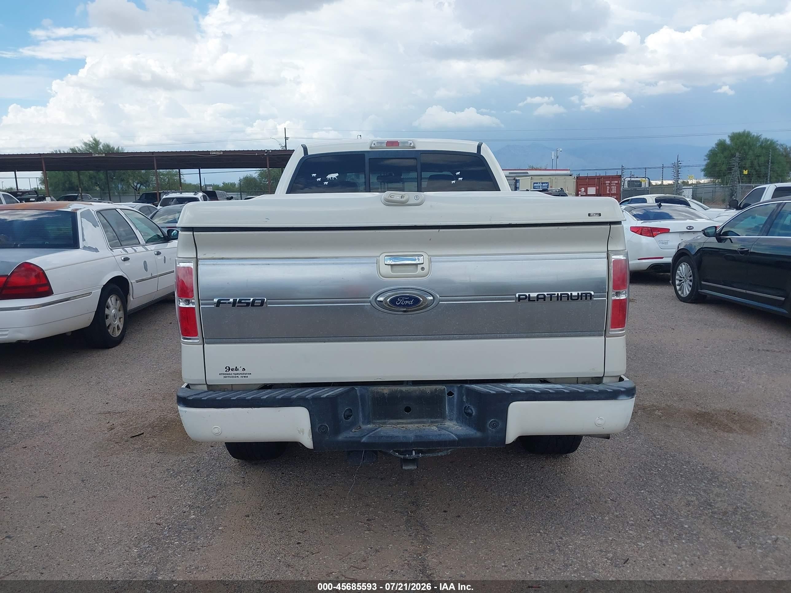 2009 Ford F-150 Platinum Cream vin: 1FTPW14V99FA60653