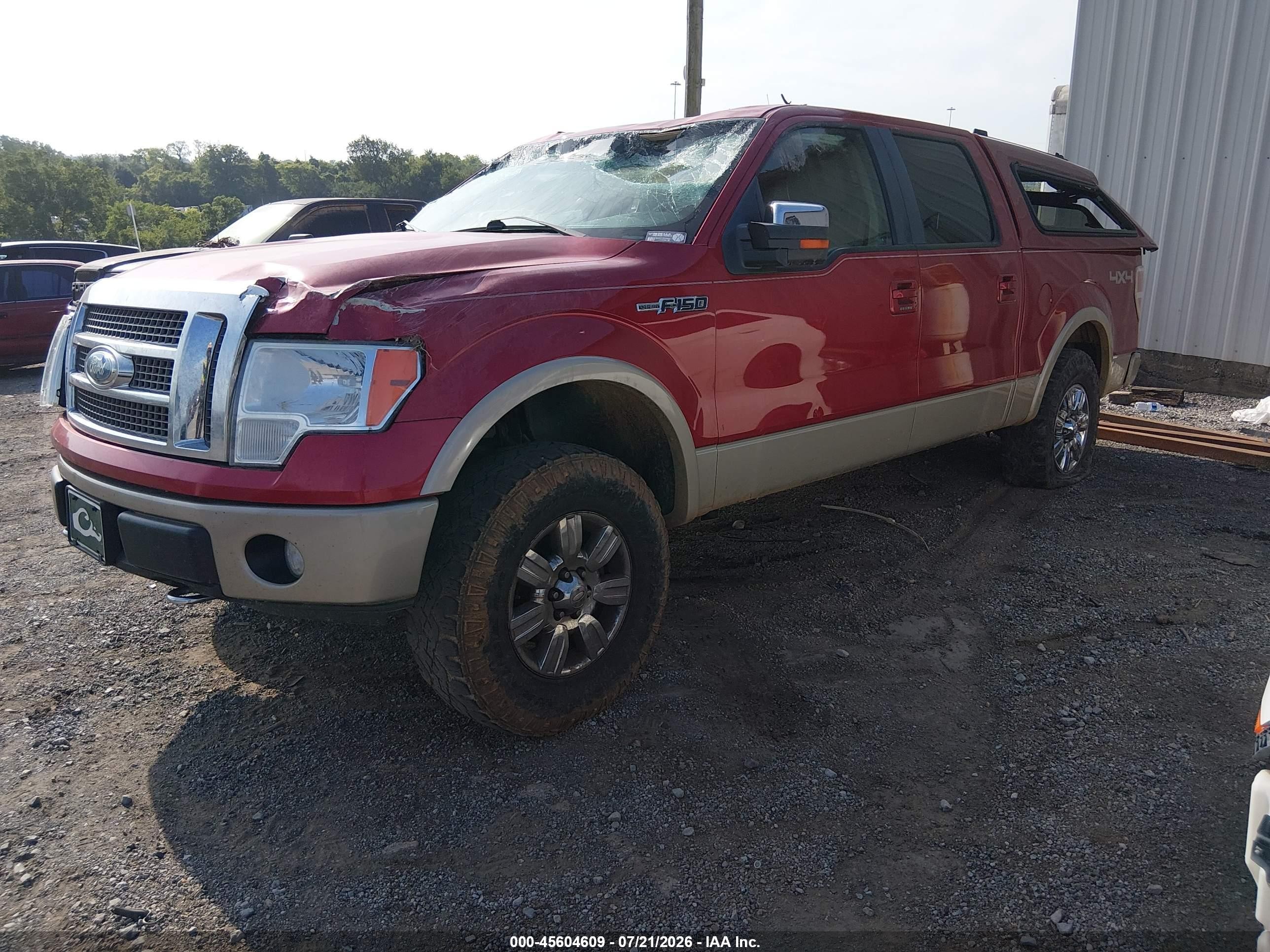 2009 Ford F-150 Fx4/king Ranch/lariat/platinum/xl/xlt Red vin: 1FTPW14V99FA80062