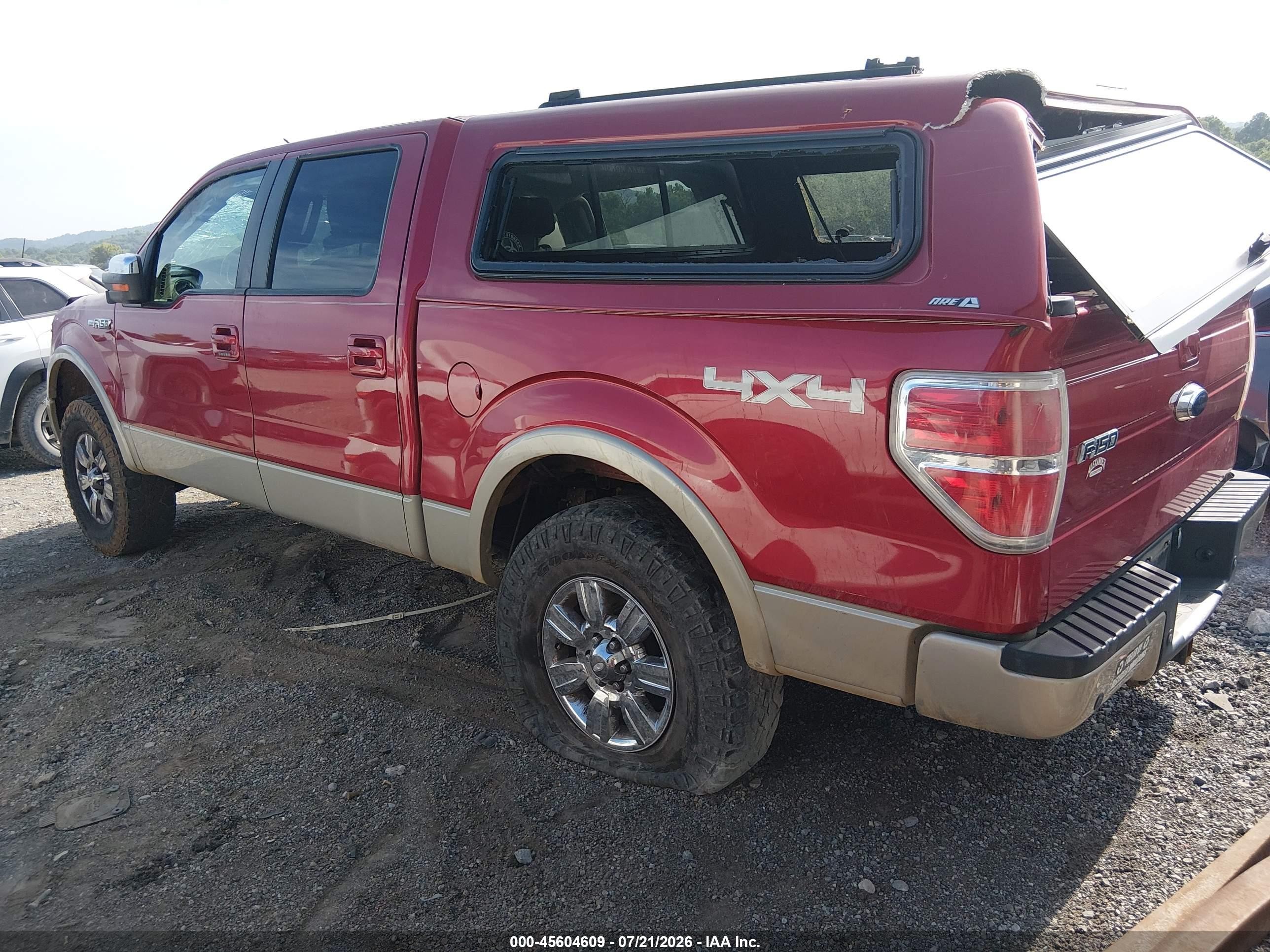 2009 Ford F-150 Fx4/king Ranch/lariat/platinum/xl/xlt Red vin: 1FTPW14V99FA80062