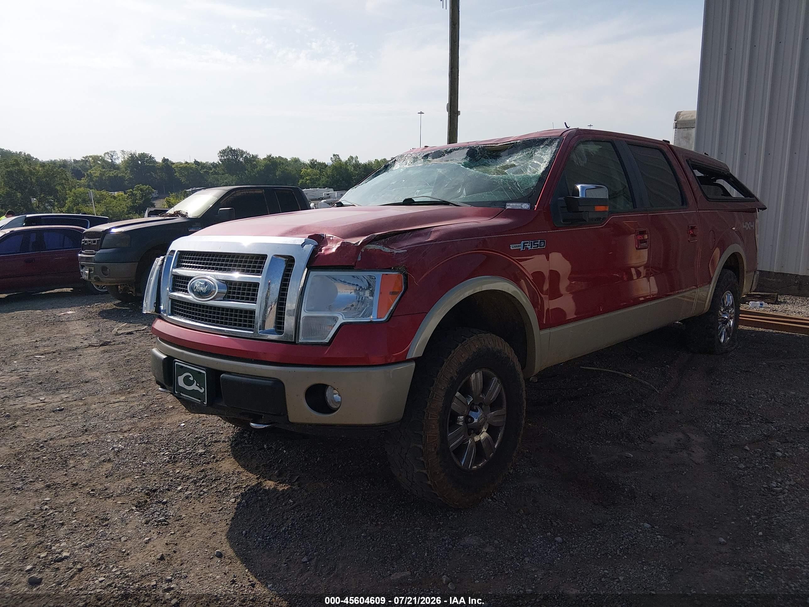 2009 Ford F-150 Fx4/king Ranch/lariat/platinum/xl/xlt Red vin: 1FTPW14V99FA80062