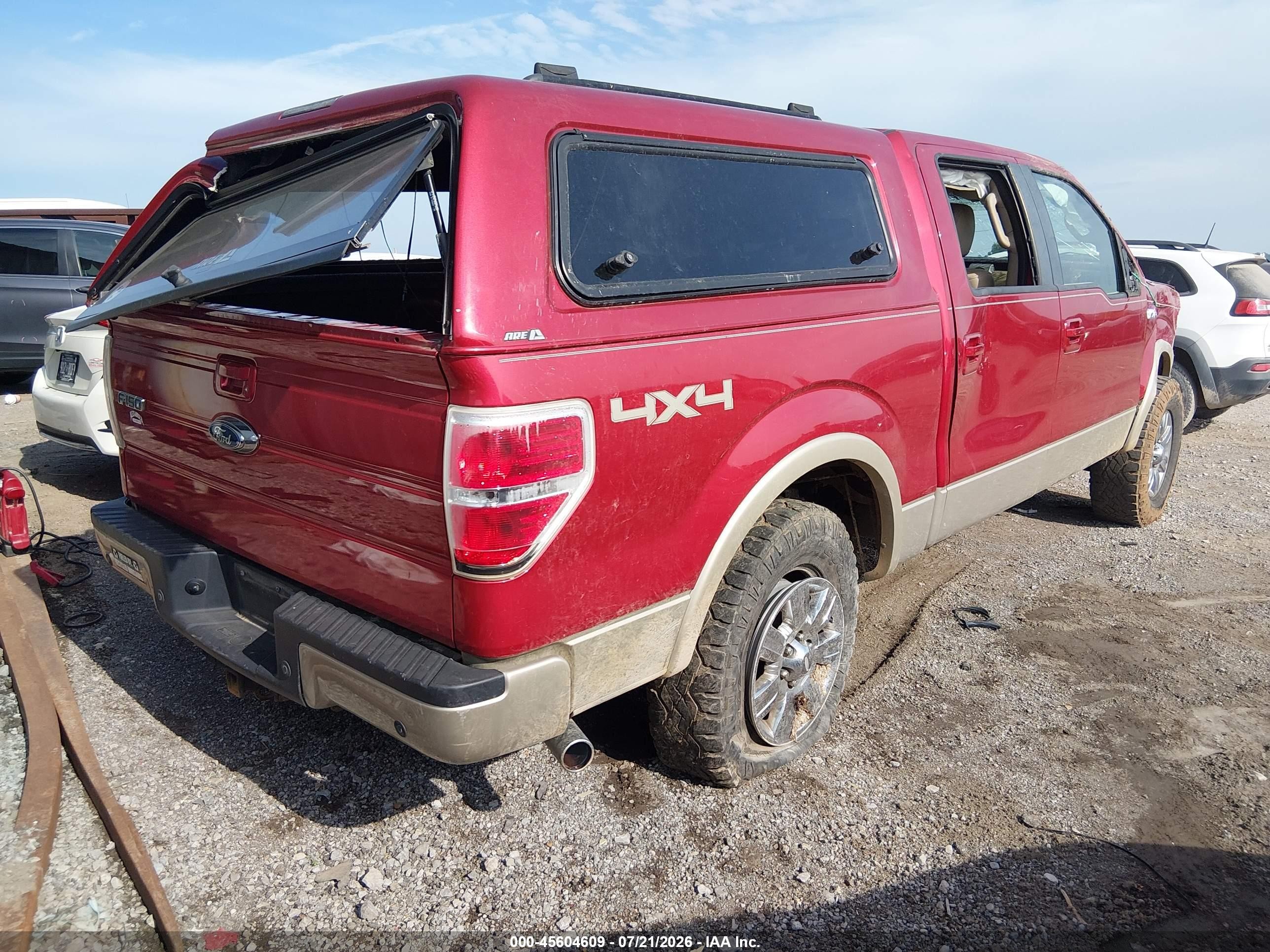 2009 Ford F-150 Fx4/king Ranch/lariat/platinum/xl/xlt Red vin: 1FTPW14V99FA80062