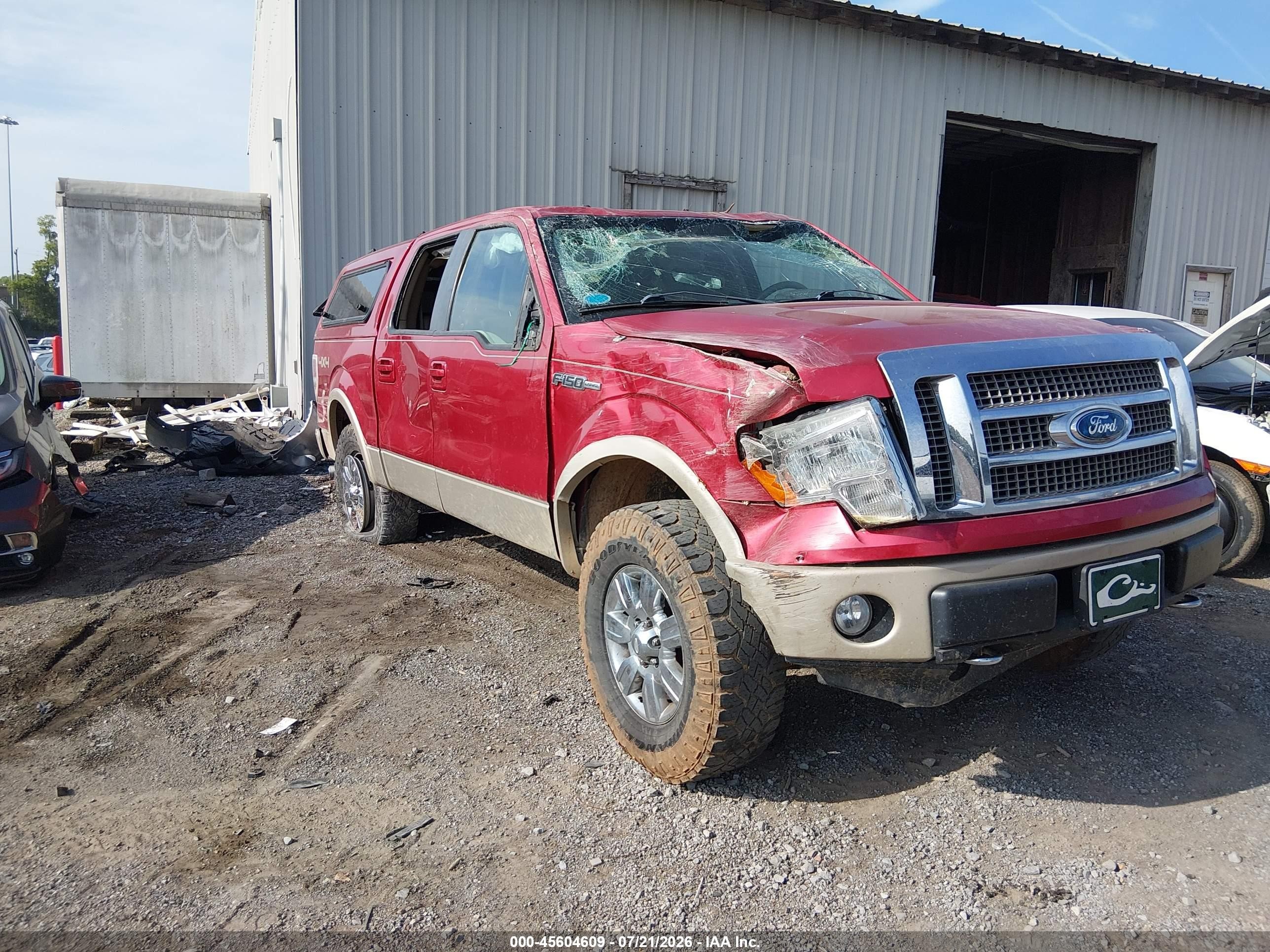 2009 Ford F-150 Fx4/king Ranch/lariat/platinum/xl/xlt Red vin: 1FTPW14V99FA80062