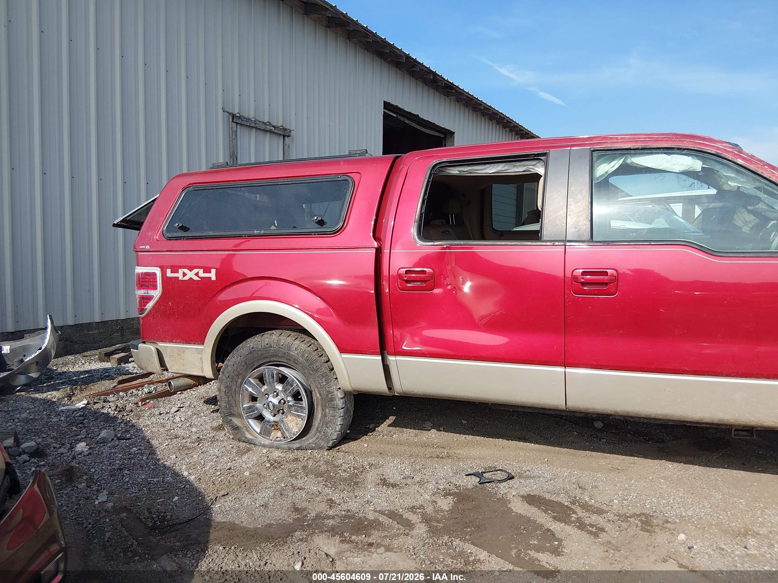 2009 Ford F-150 Fx4/king Ranch/lariat/platinum/xl/xlt Red vin: 1FTPW14V99FA80062