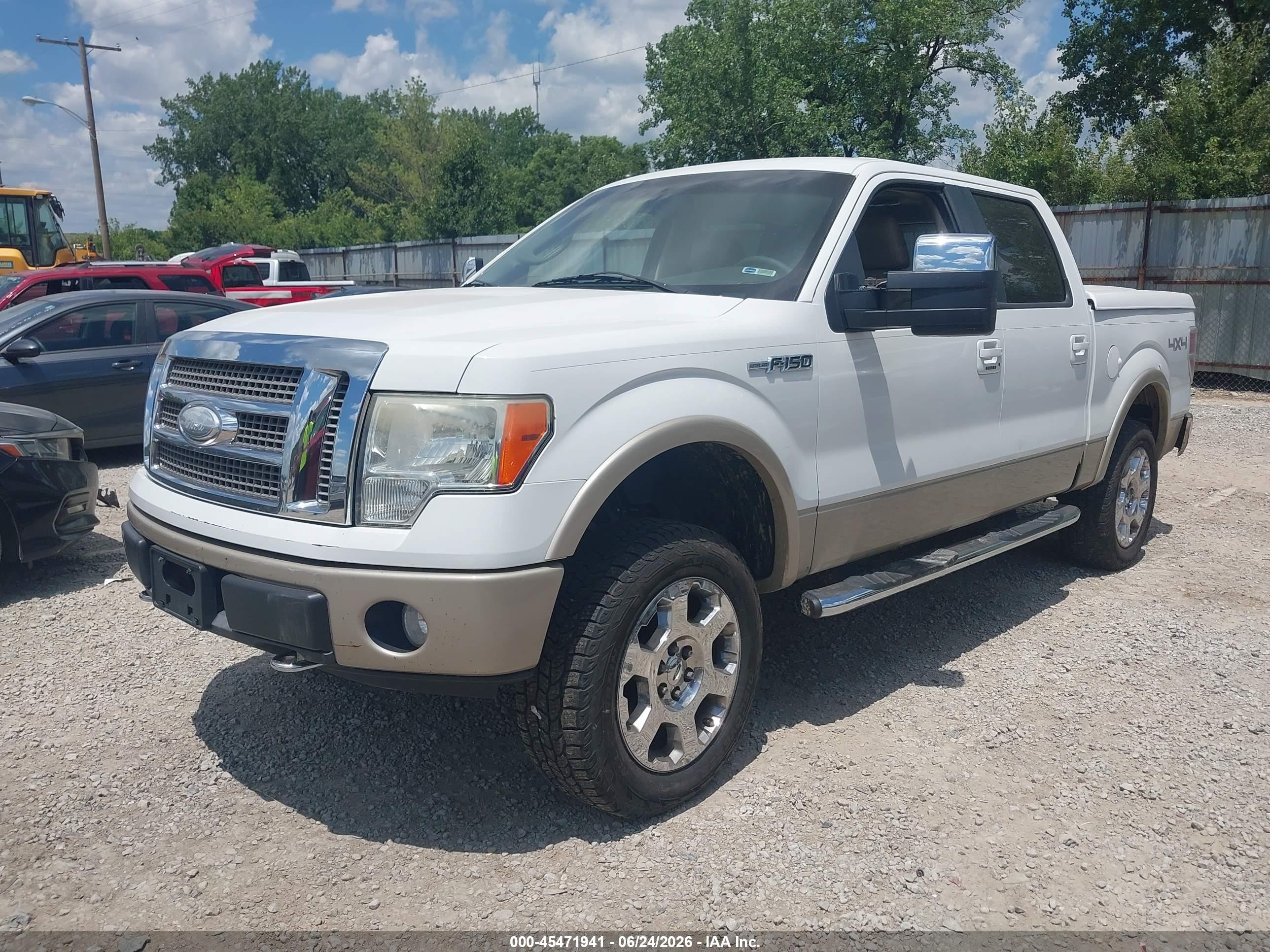2009 Ford F-150 Fx4/king Ranch/lariat/platinum/xl/xlt White vin: 1FTPW14V99FB30894
