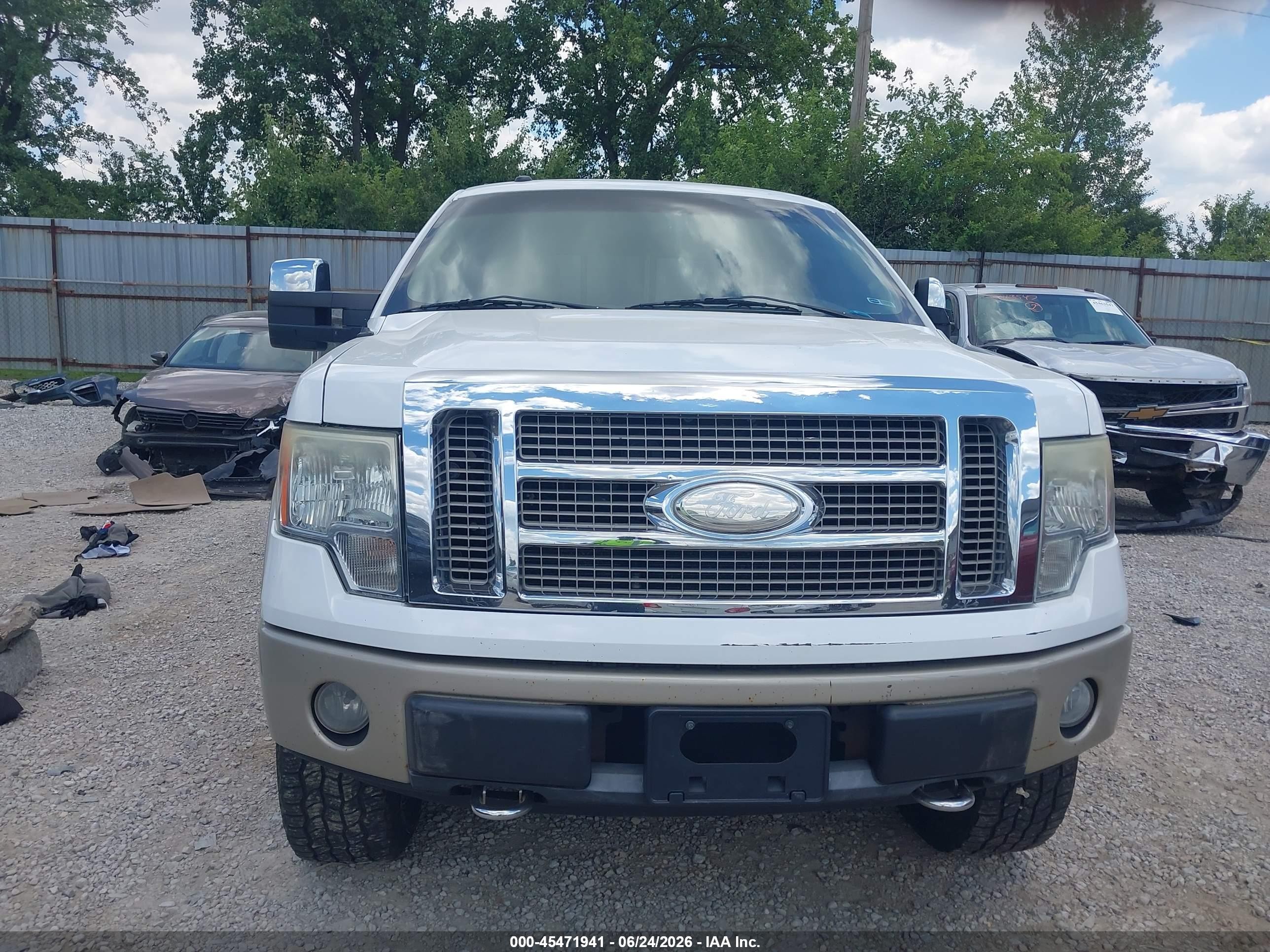 2009 Ford F-150 Fx4/king Ranch/lariat/platinum/xl/xlt White vin: 1FTPW14V99FB30894