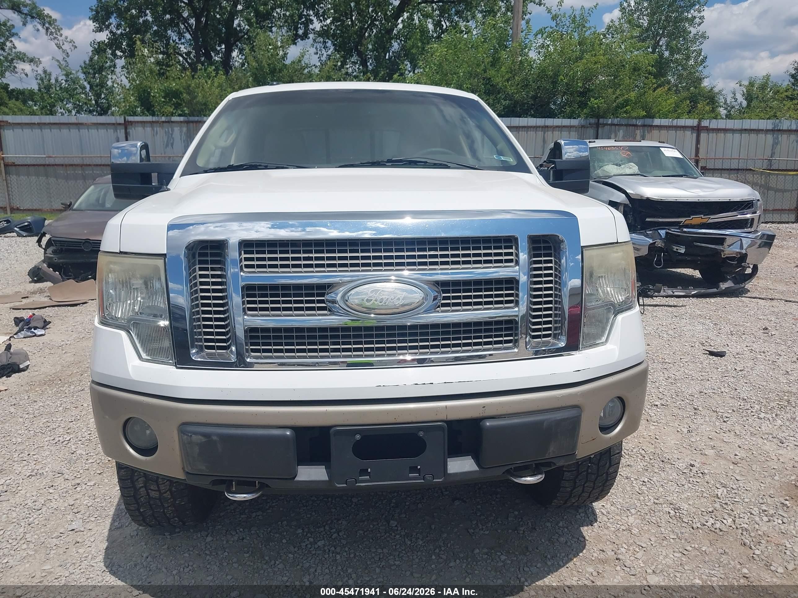 2009 Ford F-150 Fx4/king Ranch/lariat/platinum/xl/xlt White vin: 1FTPW14V99FB30894