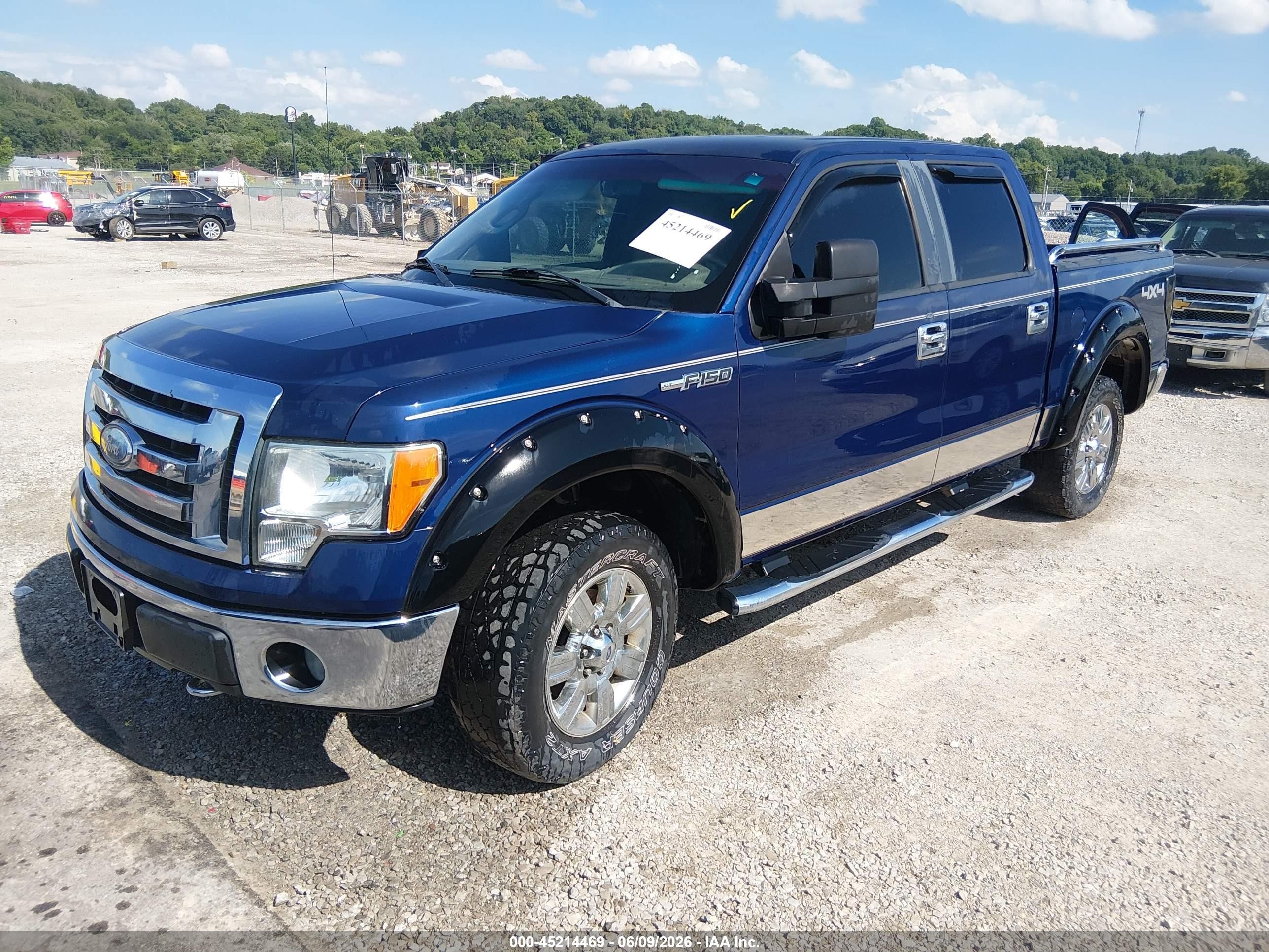 2009 Ford F-150 Xlt Blue vin: 1FTPW14V99KC93178