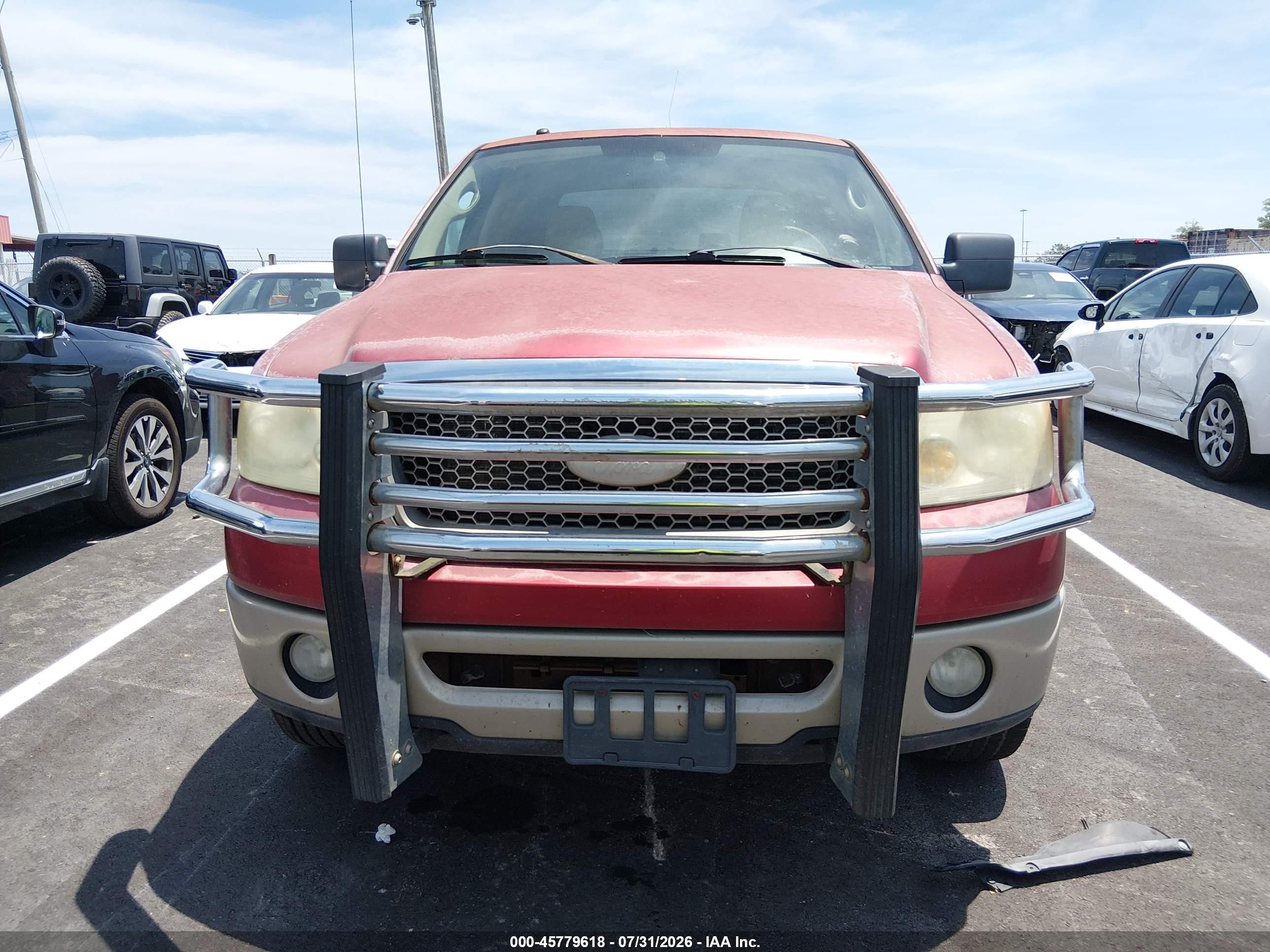 2007 Ford F-150 Fx4/lariat/xlt Red vin: 1FTPW14VX7FA33152