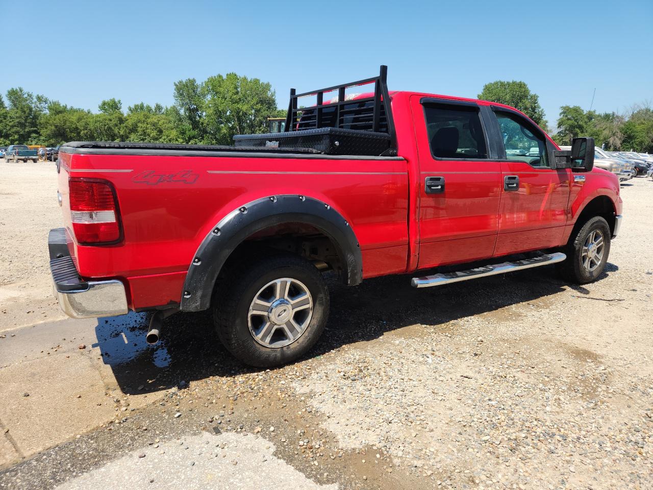 2007 Ford F150 Supercrew Red vin: 1FTPW14VX7KC67279 Damage: Right Bed Side, Multiple Scratches Heavy, 3