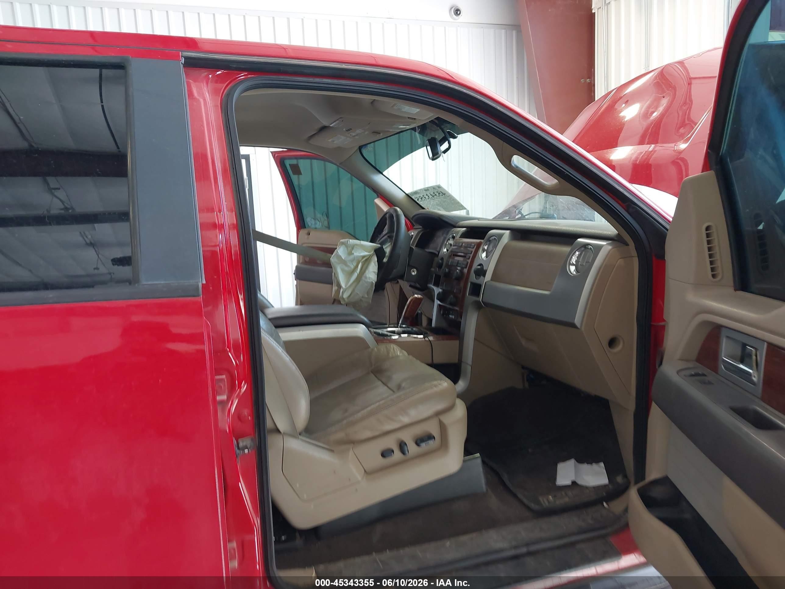 2009 Ford F-150 Fx4/king Ranch/lariat/platinum/xl/xlt Red vin: 1FTPW14VX9FA14653