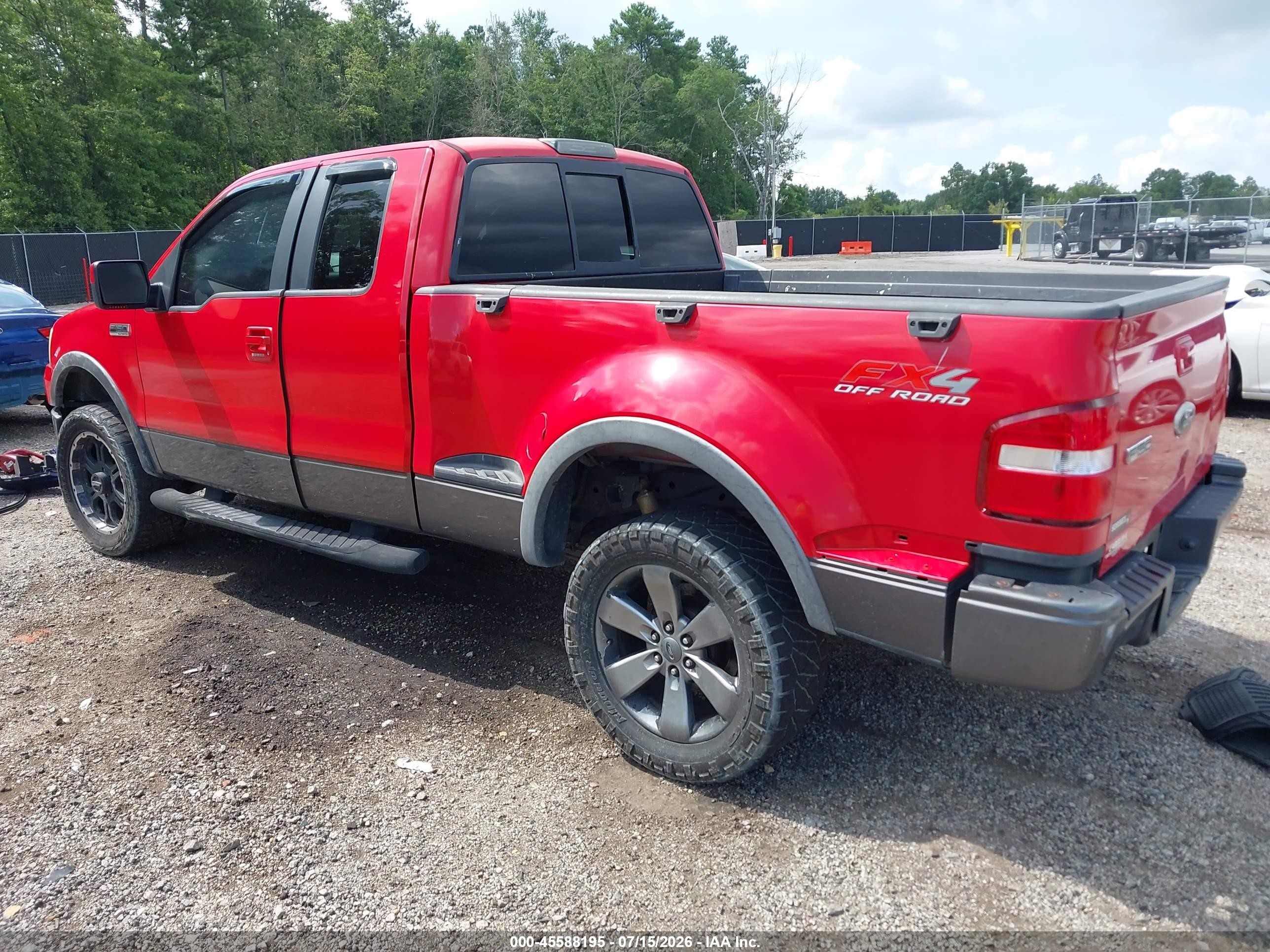 2007 Ford F-150 Fx4/xlt Red vin: 1FTPX04517KD15808