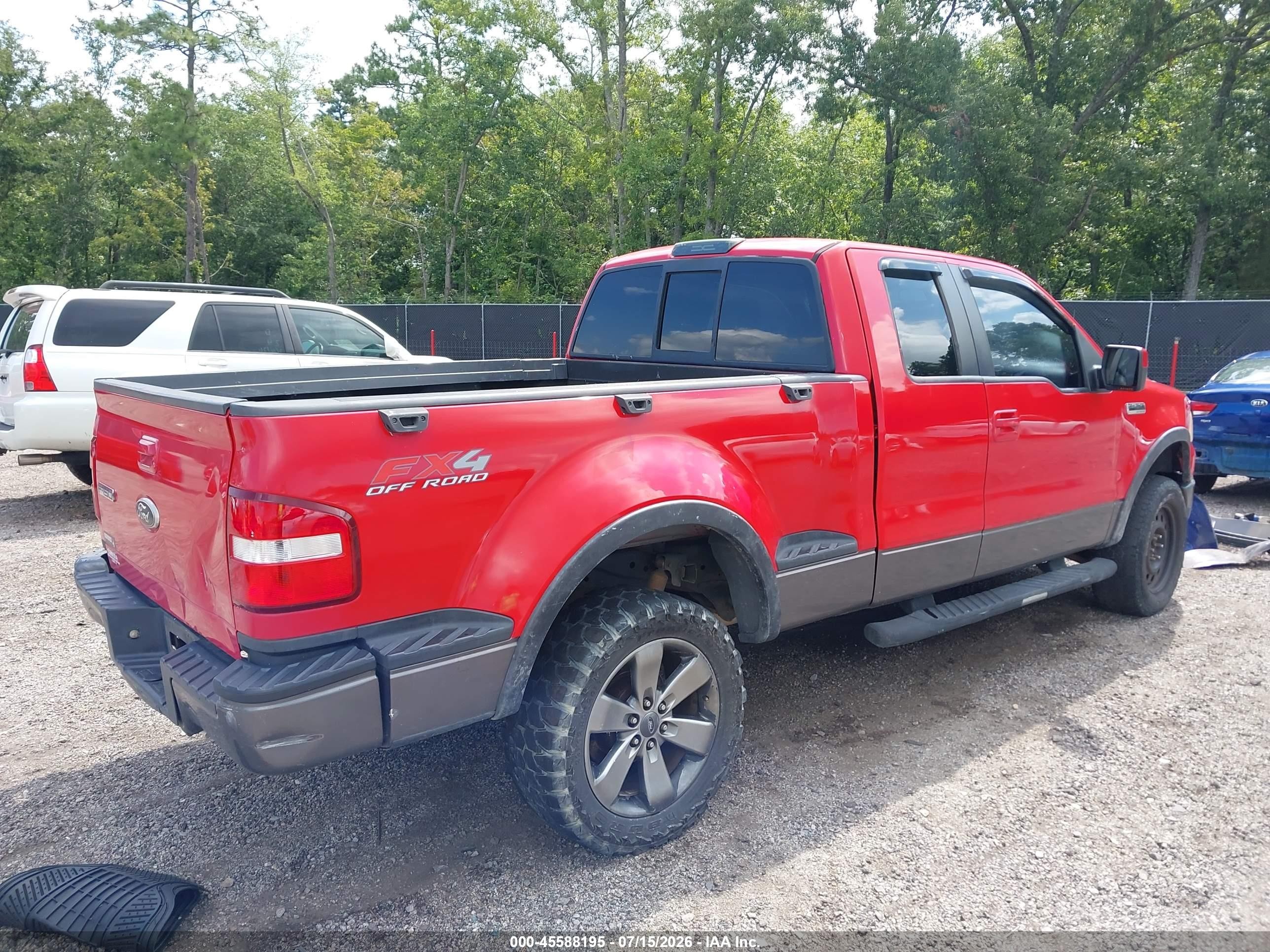 2007 Ford F-150 Fx4/xlt Red vin: 1FTPX04517KD15808