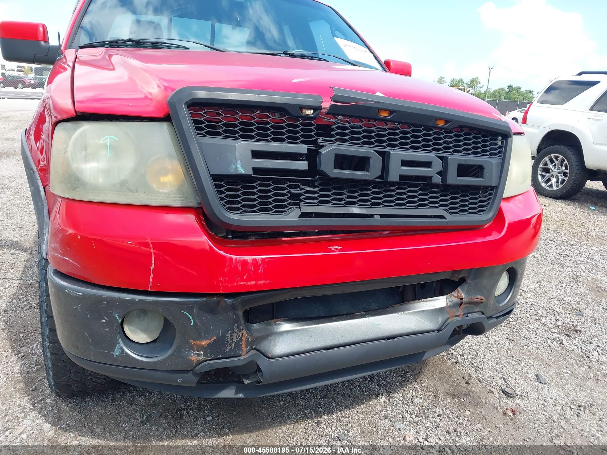 2007 Ford F-150 Fx4/xlt Red vin: 1FTPX04517KD15808