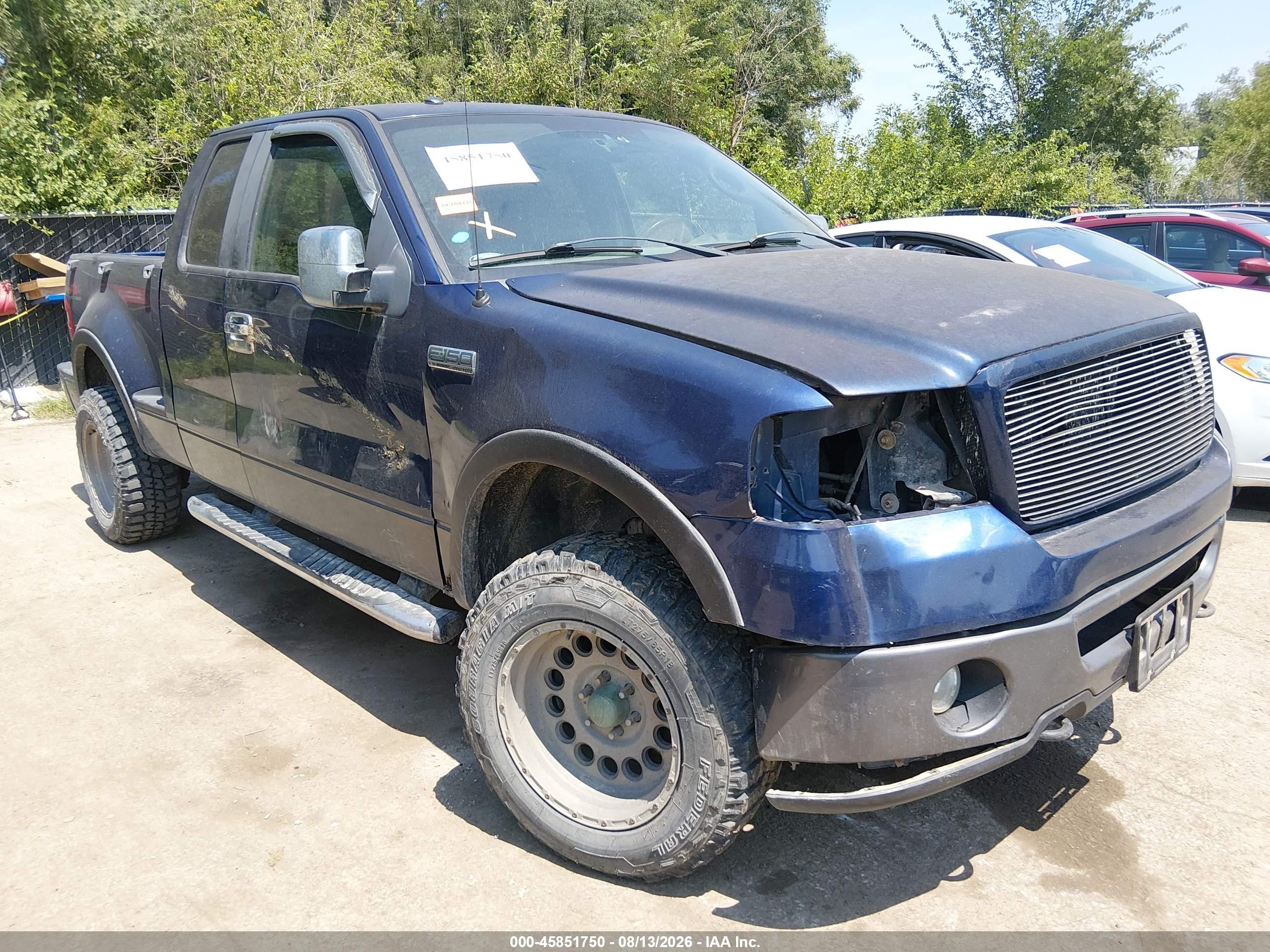 2007 Ford F-150 Fx4/xlt Blue vin: 1FTPX04527KA95174
