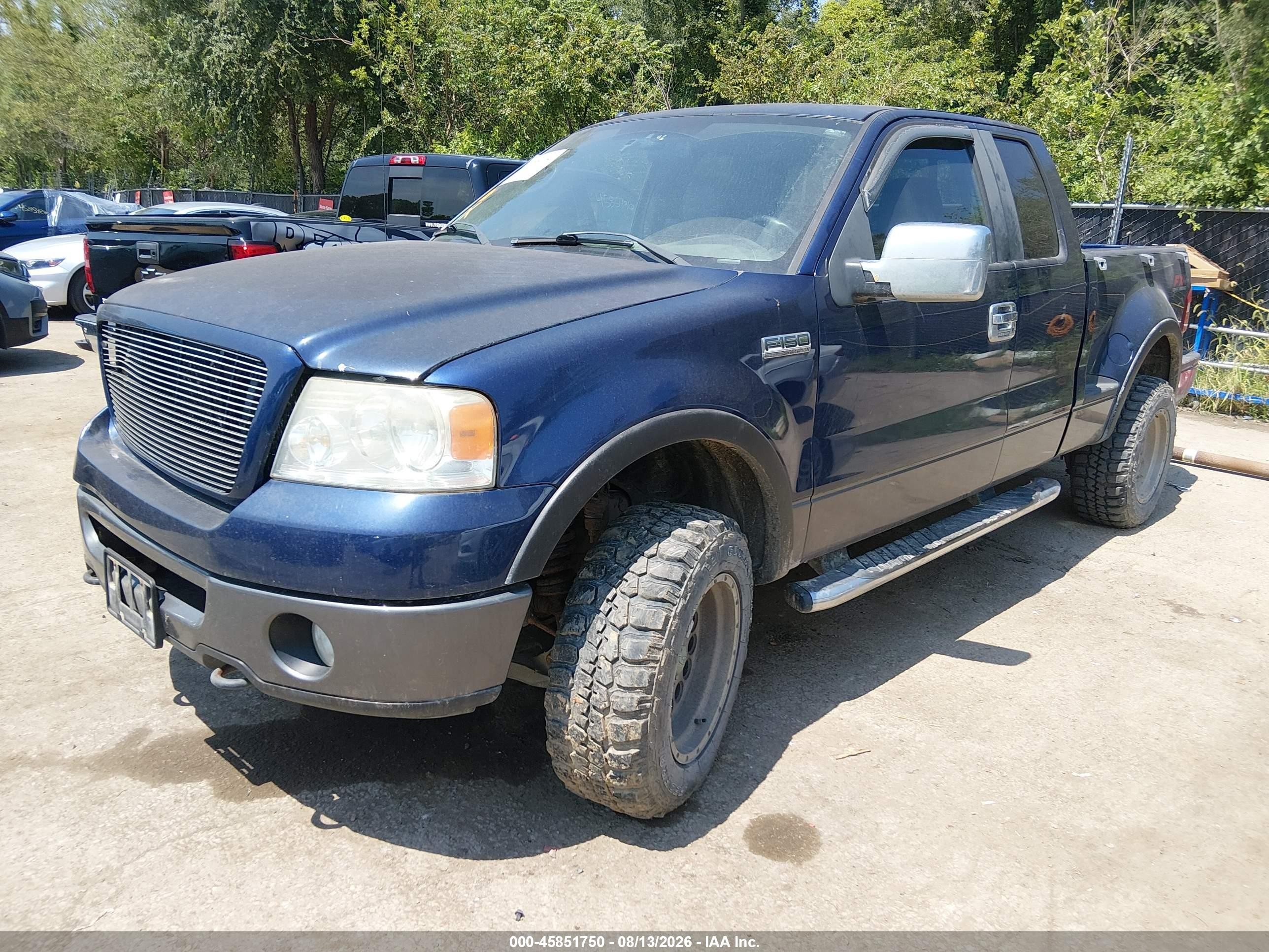2007 Ford F-150 Fx4/xlt Blue vin: 1FTPX04527KA95174