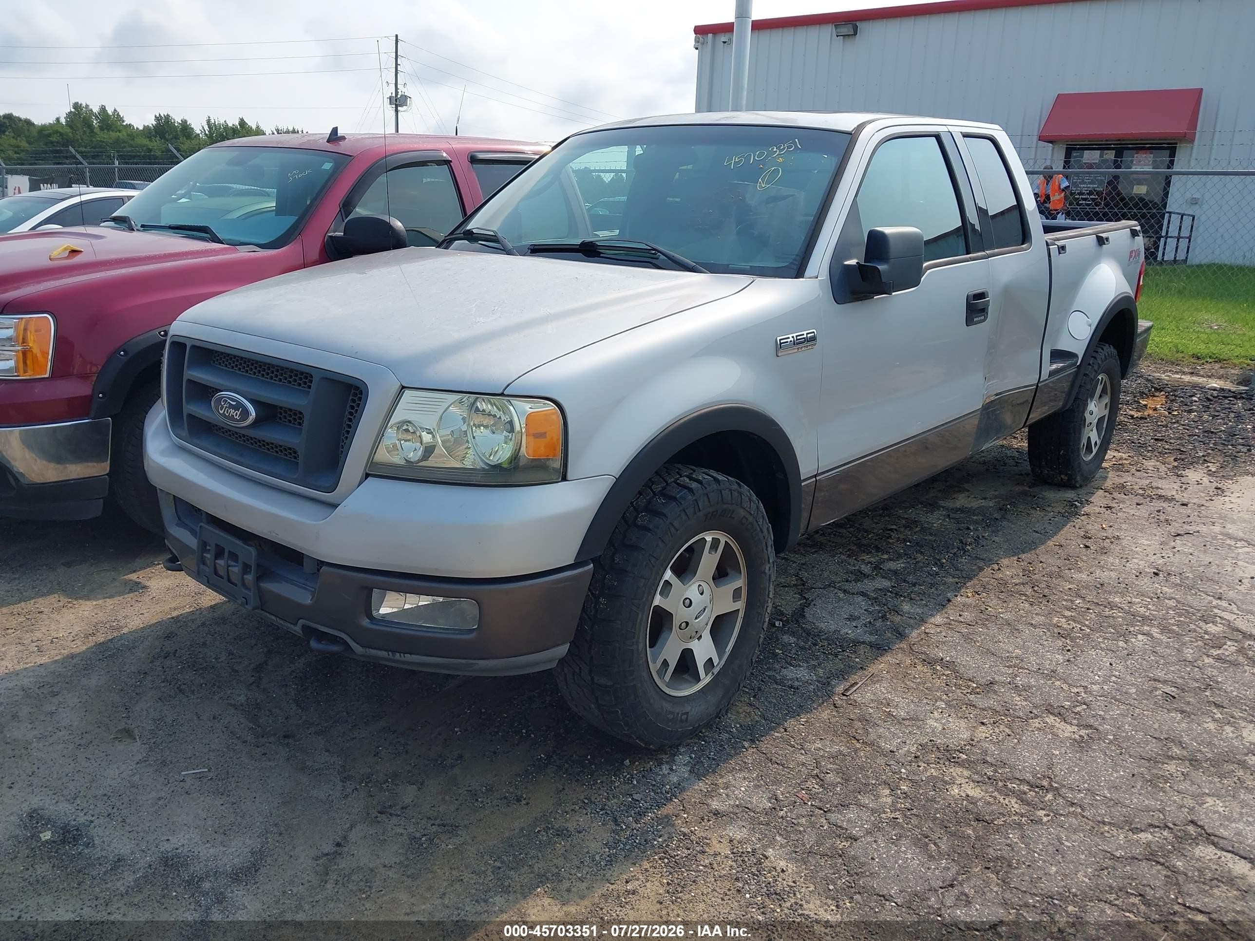 2004 Ford F-150 Fx4/xlt Gray vin: 1FTPX04554KB82594