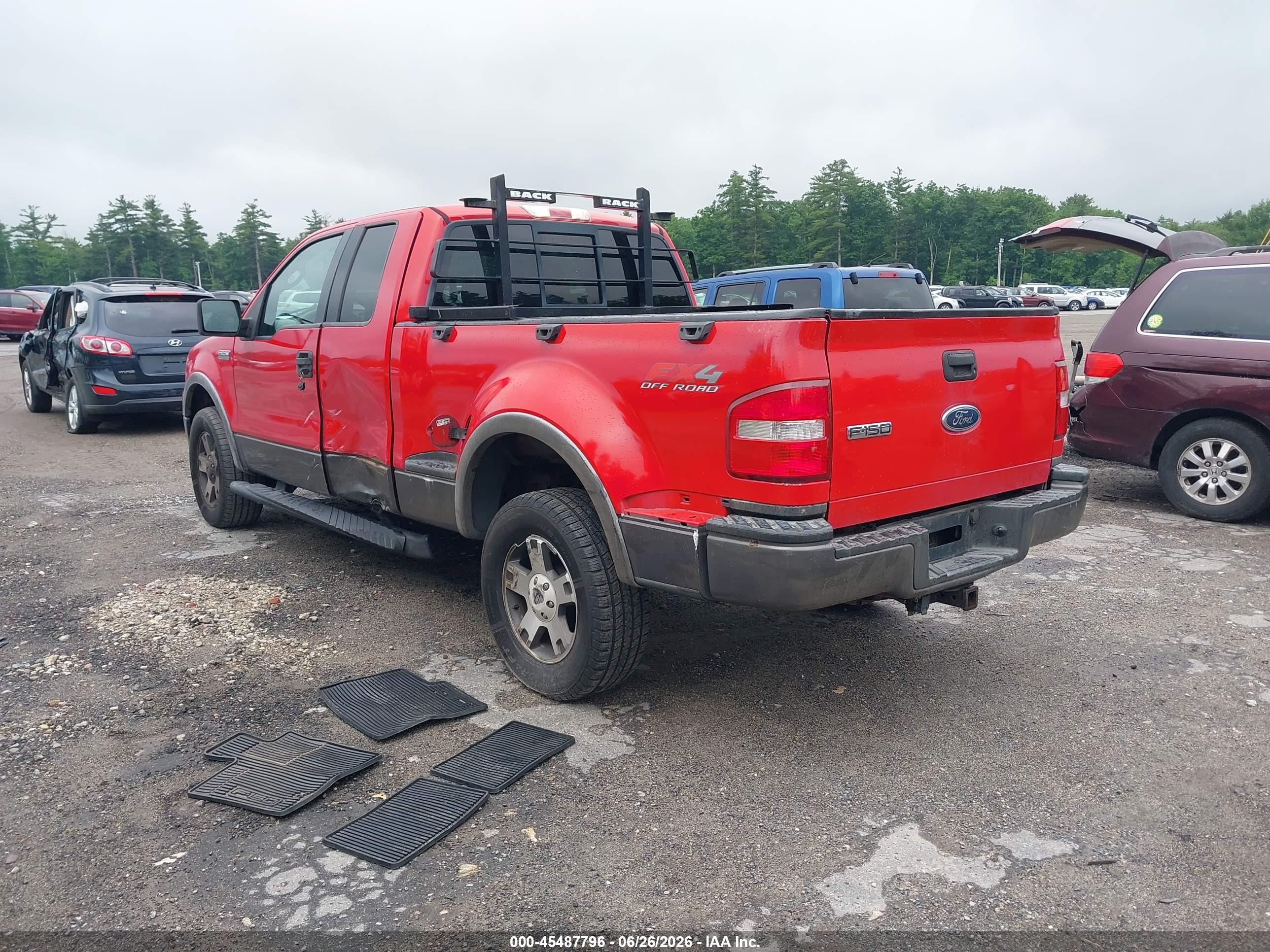 2004 Ford F-150 Fx4/xlt Red vin: 1FTPX045X4KD23577
