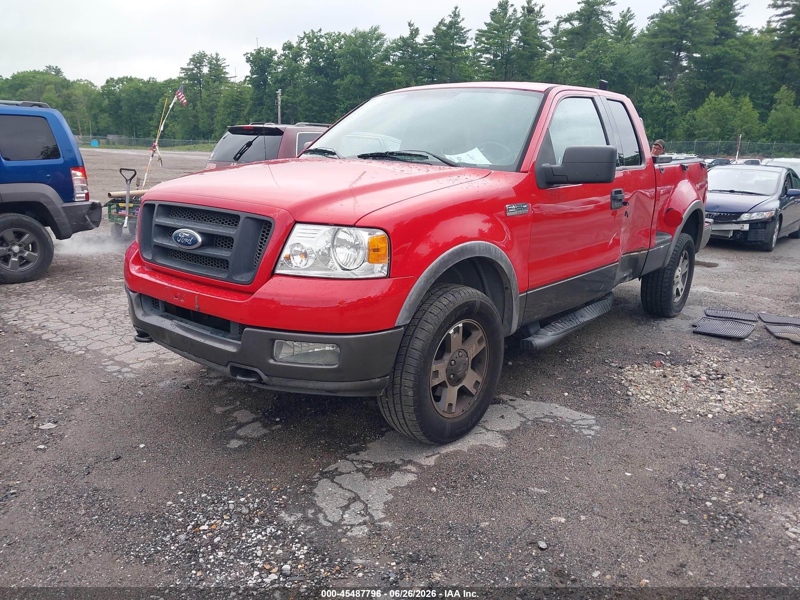 2004 Ford F-150 Fx4/xlt Red vin: 1FTPX045X4KD23577