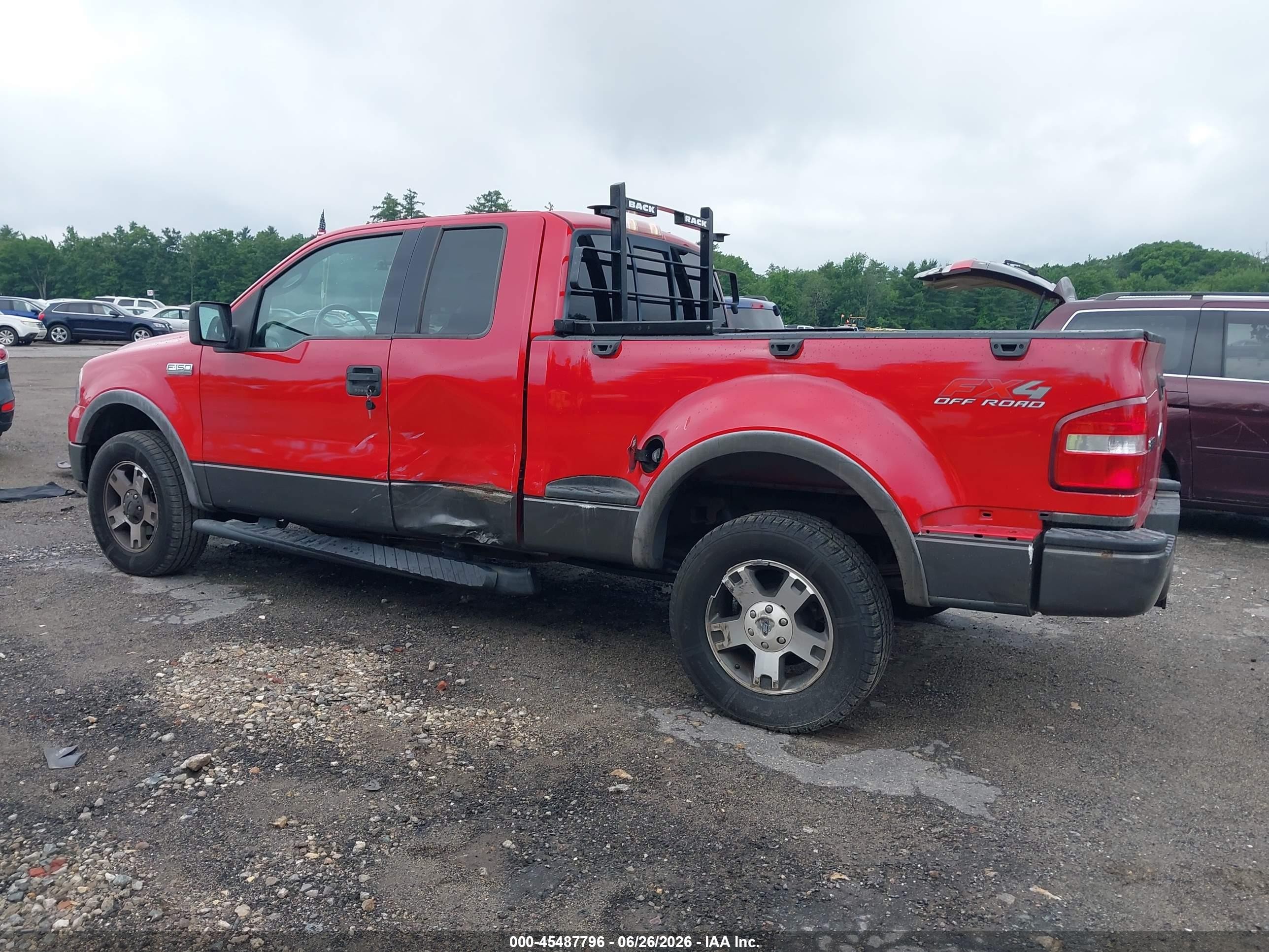 2004 Ford F-150 Fx4/xlt Red vin: 1FTPX045X4KD23577