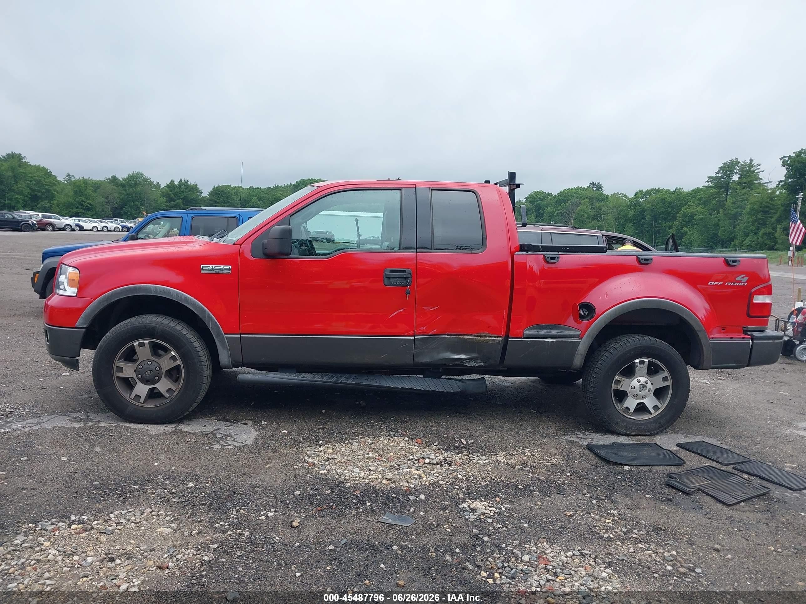 2004 Ford F-150 Fx4/xlt Red vin: 1FTPX045X4KD23577
