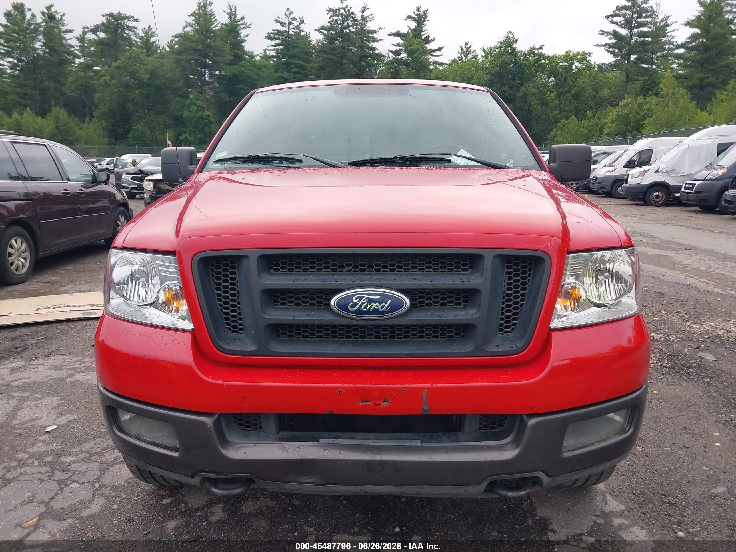 2004 Ford F-150 Fx4/xlt Red vin: 1FTPX045X4KD23577