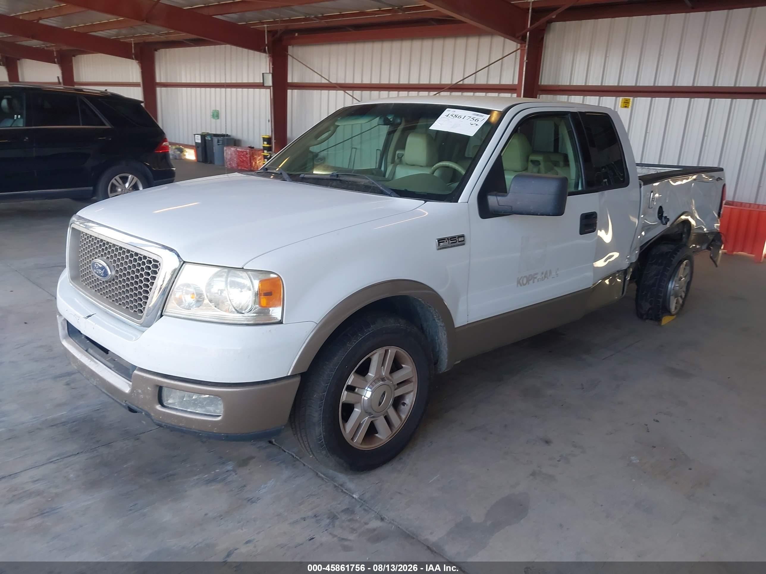 2004 Ford F-150 Lariat/xl/xlt White vin: 1FTPX12504NA44890