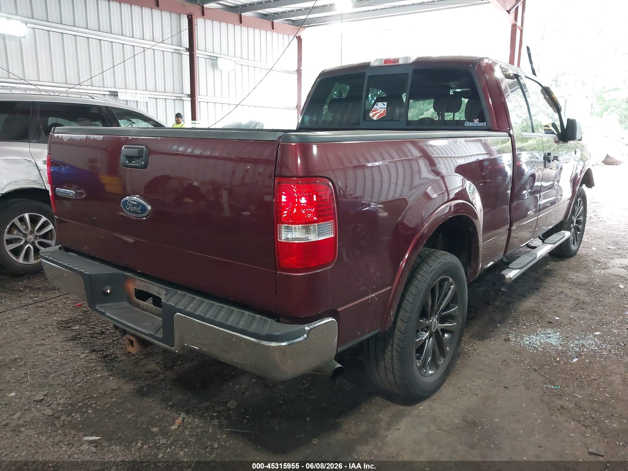 2004 Ford F-150 Lariat/xl/xlt Burgundy vin: 1FTPX12504NB42396