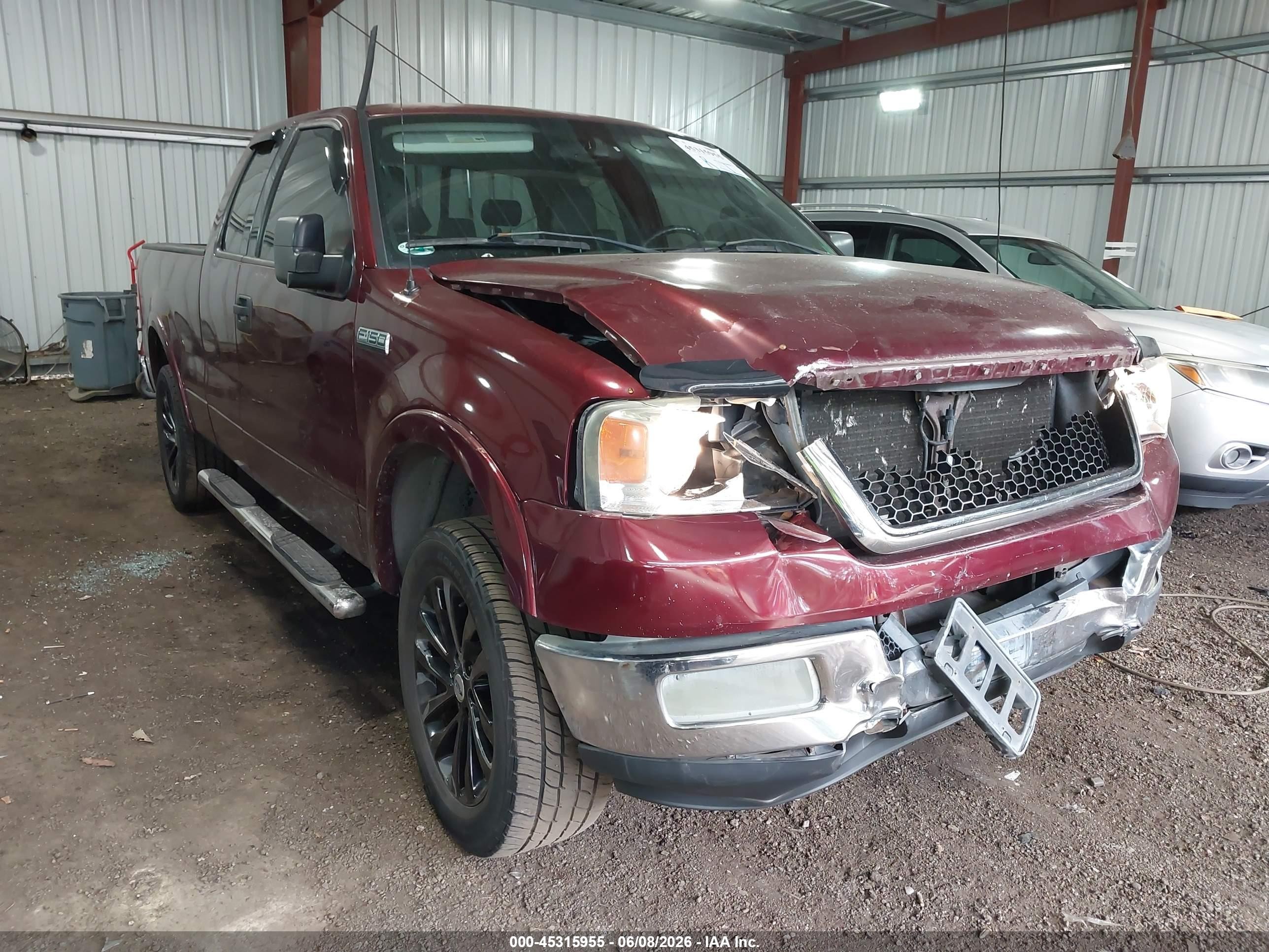 2004 Ford F-150 Lariat/xl/xlt Burgundy vin: 1FTPX12504NB42396