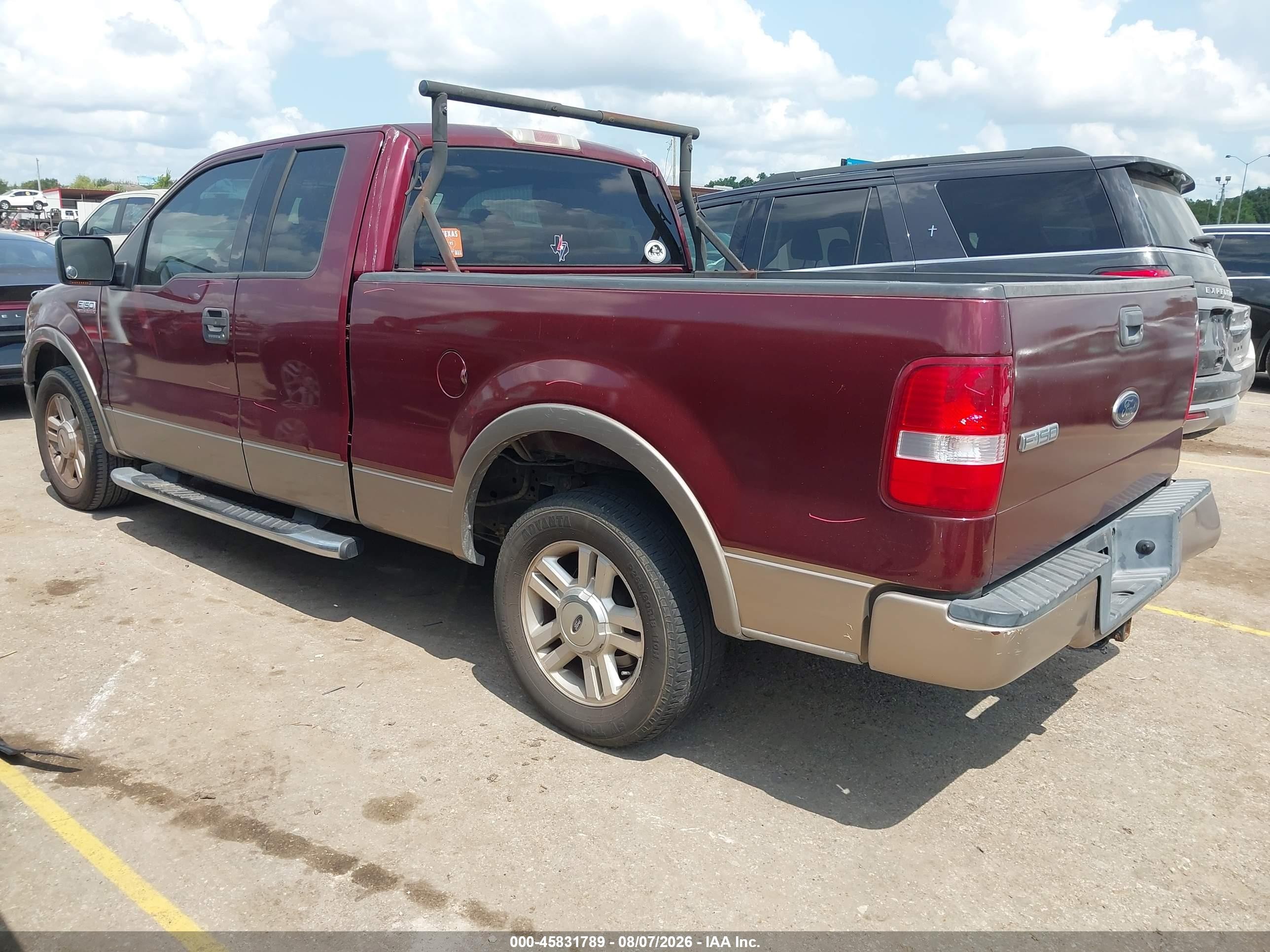 2004 Ford F-150 Lariat/xl/xlt Burgundy vin: 1FTPX12514NA67207