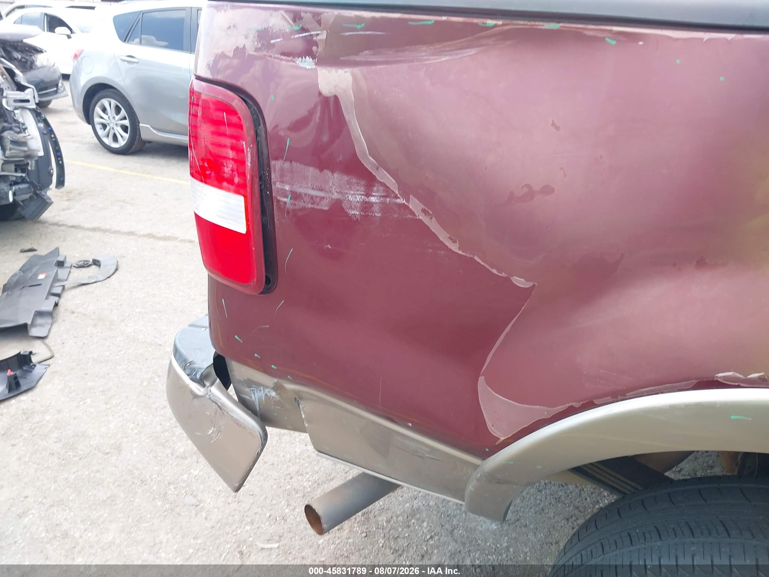 2004 Ford F-150 Lariat/xl/xlt Burgundy vin: 1FTPX12514NA67207