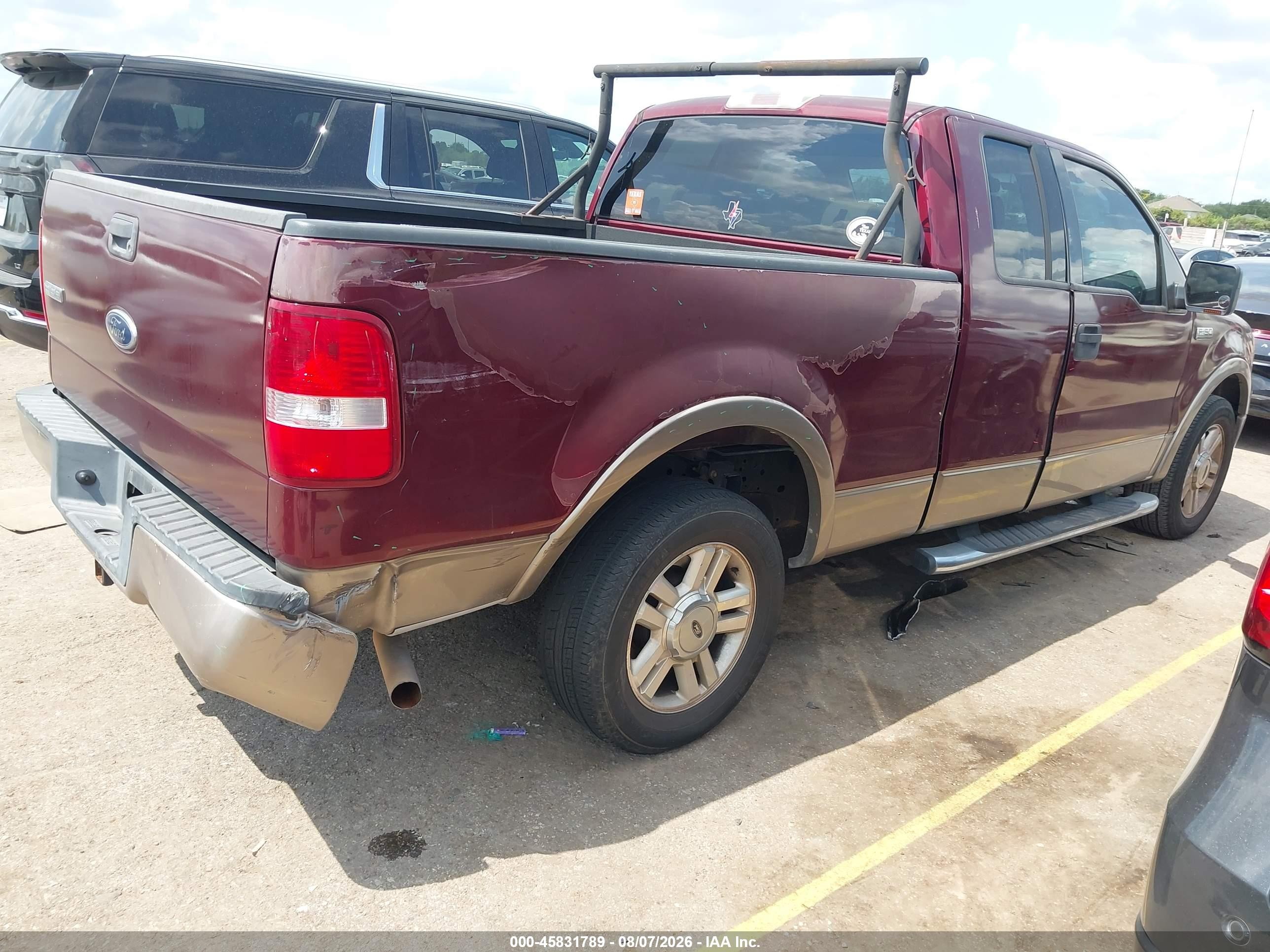2004 Ford F-150 Lariat/xl/xlt Burgundy vin: 1FTPX12514NA67207