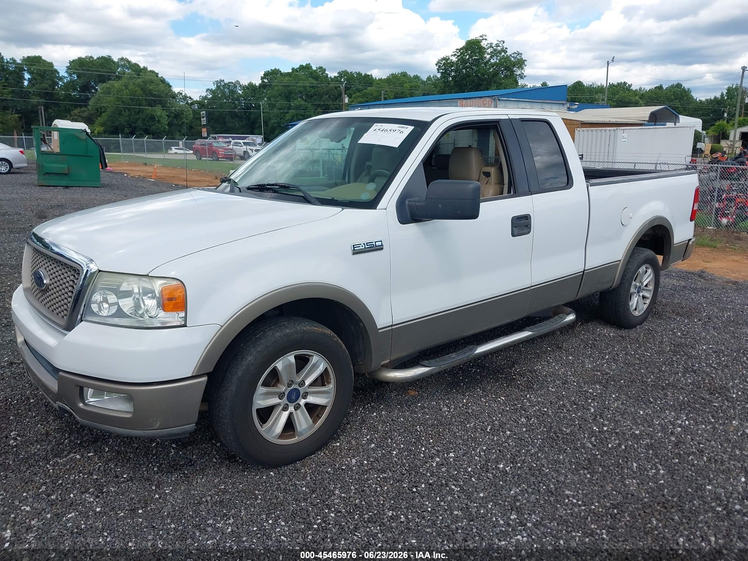 2005 Ford F-150 Lariat/xl/xlt White vin: 1FTPX12525NA30989