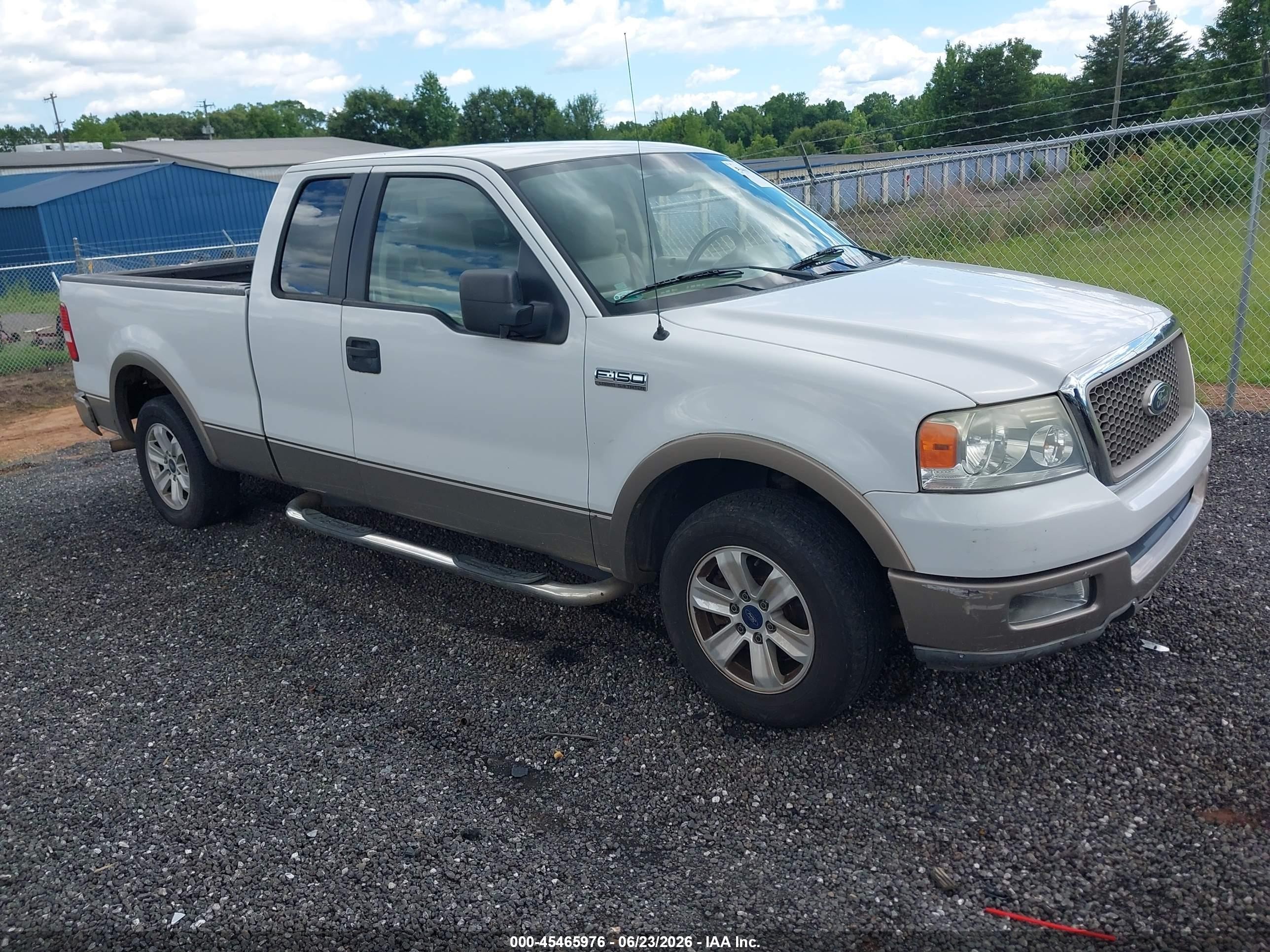 2005 Ford F-150 Lariat/xl/xlt White vin: 1FTPX12525NA30989