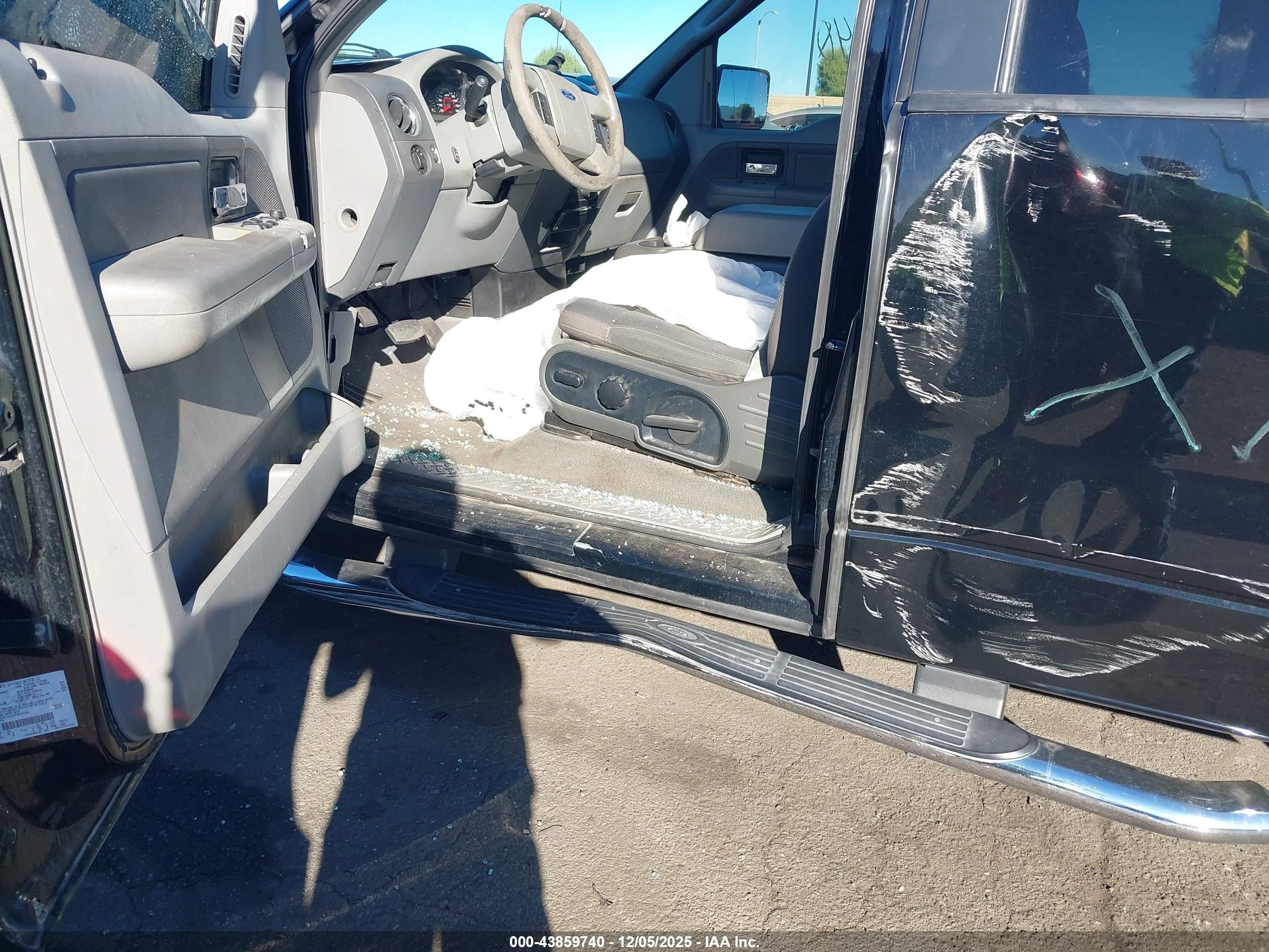 2005 Ford F-150 Lariat/xl/xlt Black vin: 1FTPX12535FB07248