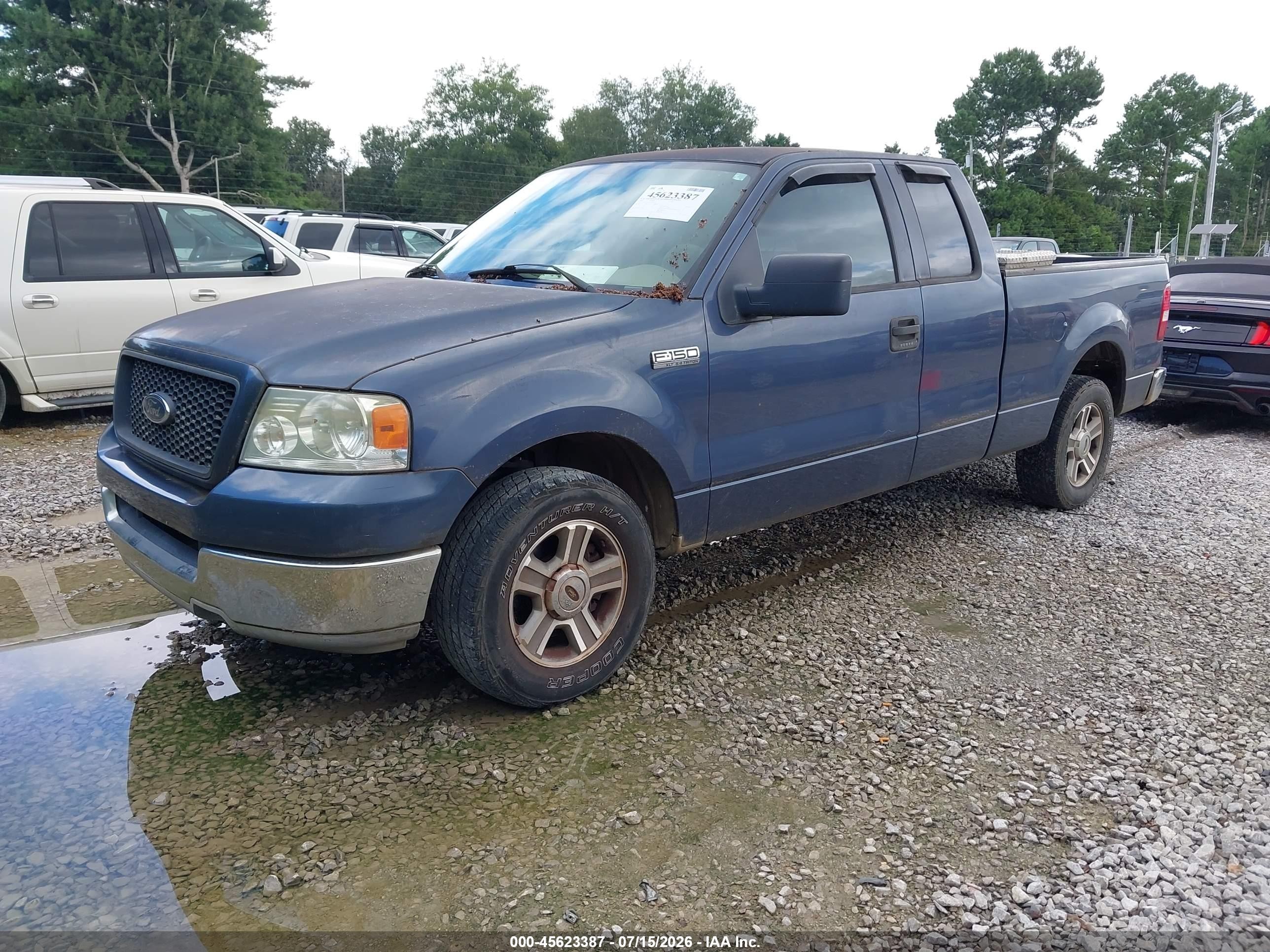 2005 Ford F-150 Lariat/xl/xlt Blue vin: 1FTPX12535NA60664
