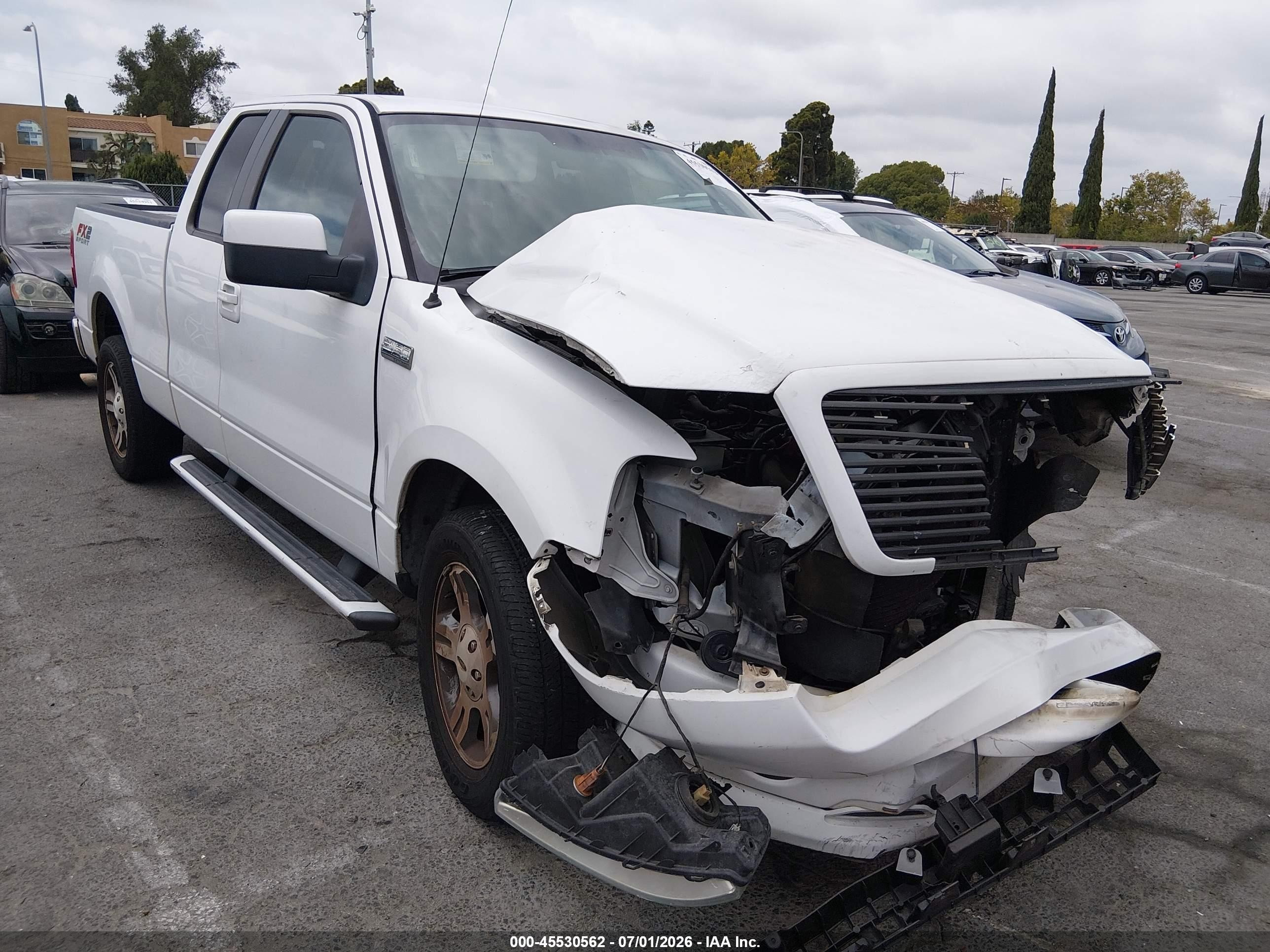 2007 Ford F-150 Lariat/stx/xl/xlt White vin: 1FTPX12537NA53183