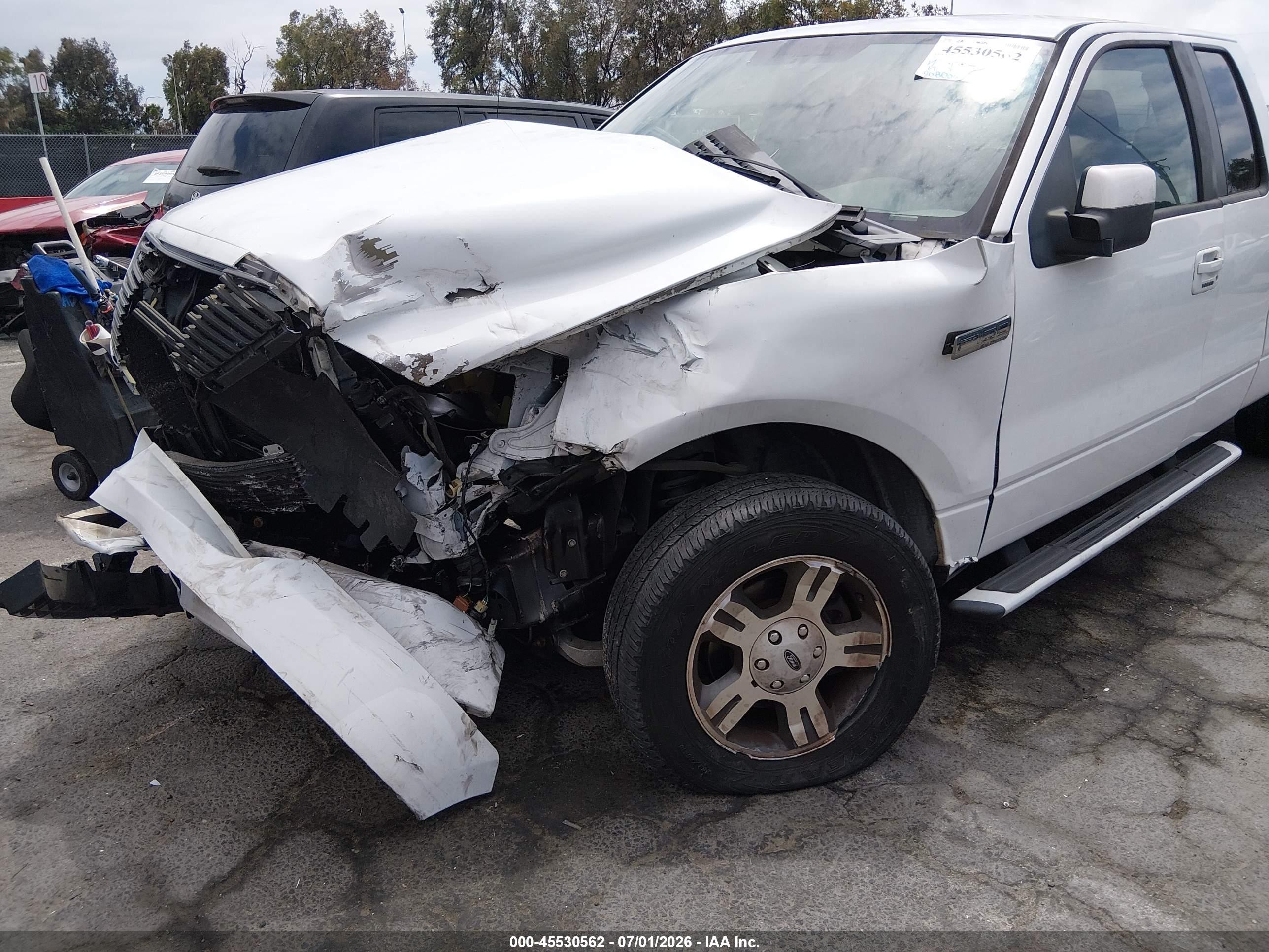 2007 Ford F-150 Lariat/stx/xl/xlt White vin: 1FTPX12537NA53183