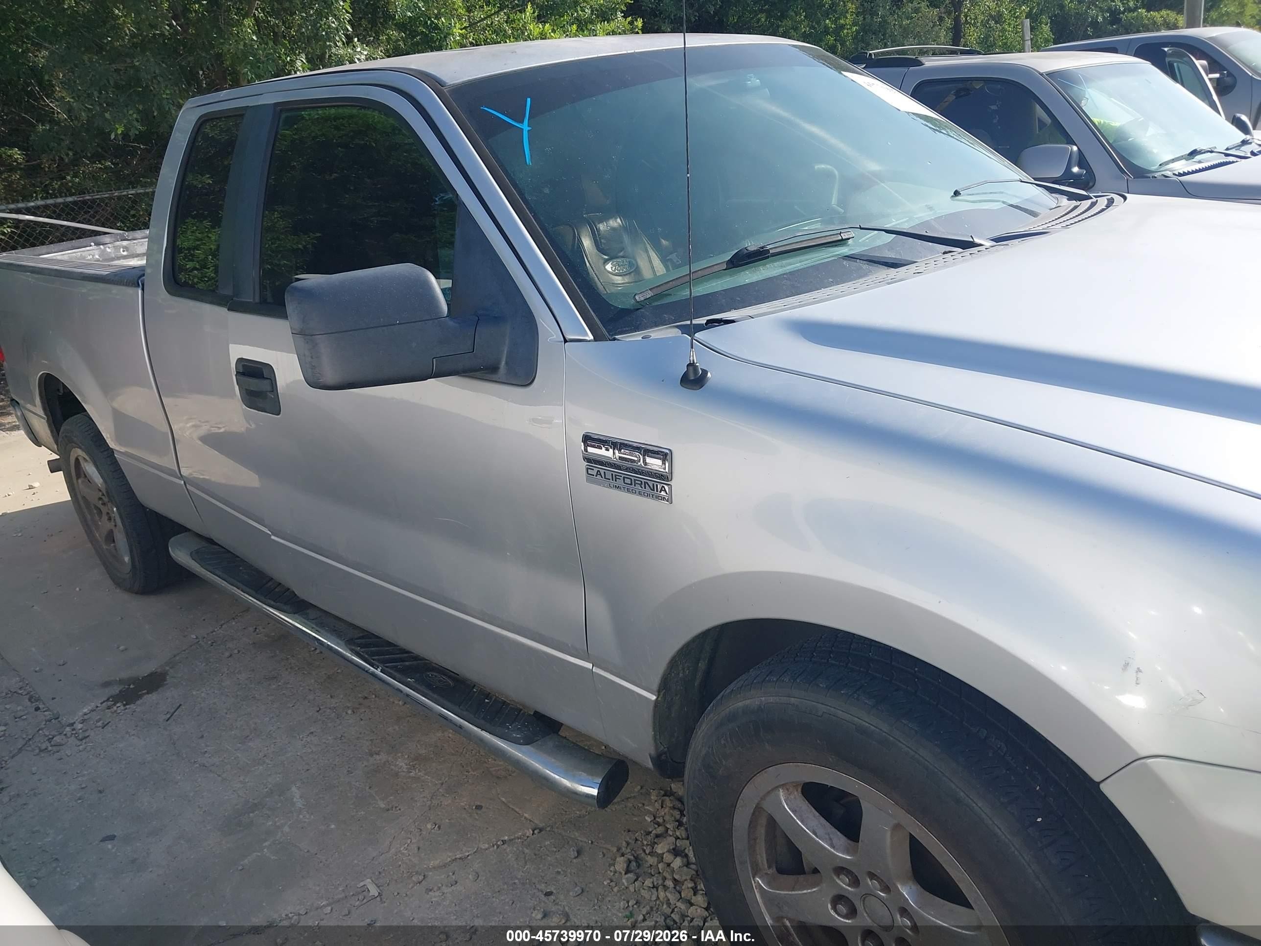 2005 Ford F-150 Lariat/xl/xlt Silver vin: 1FTPX12555FB10930